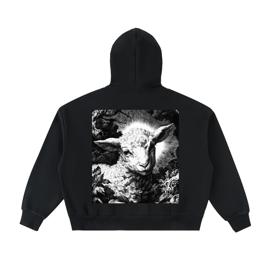 LAMB OF GOD Fleeced Full-Zip Boxy Hoodie
