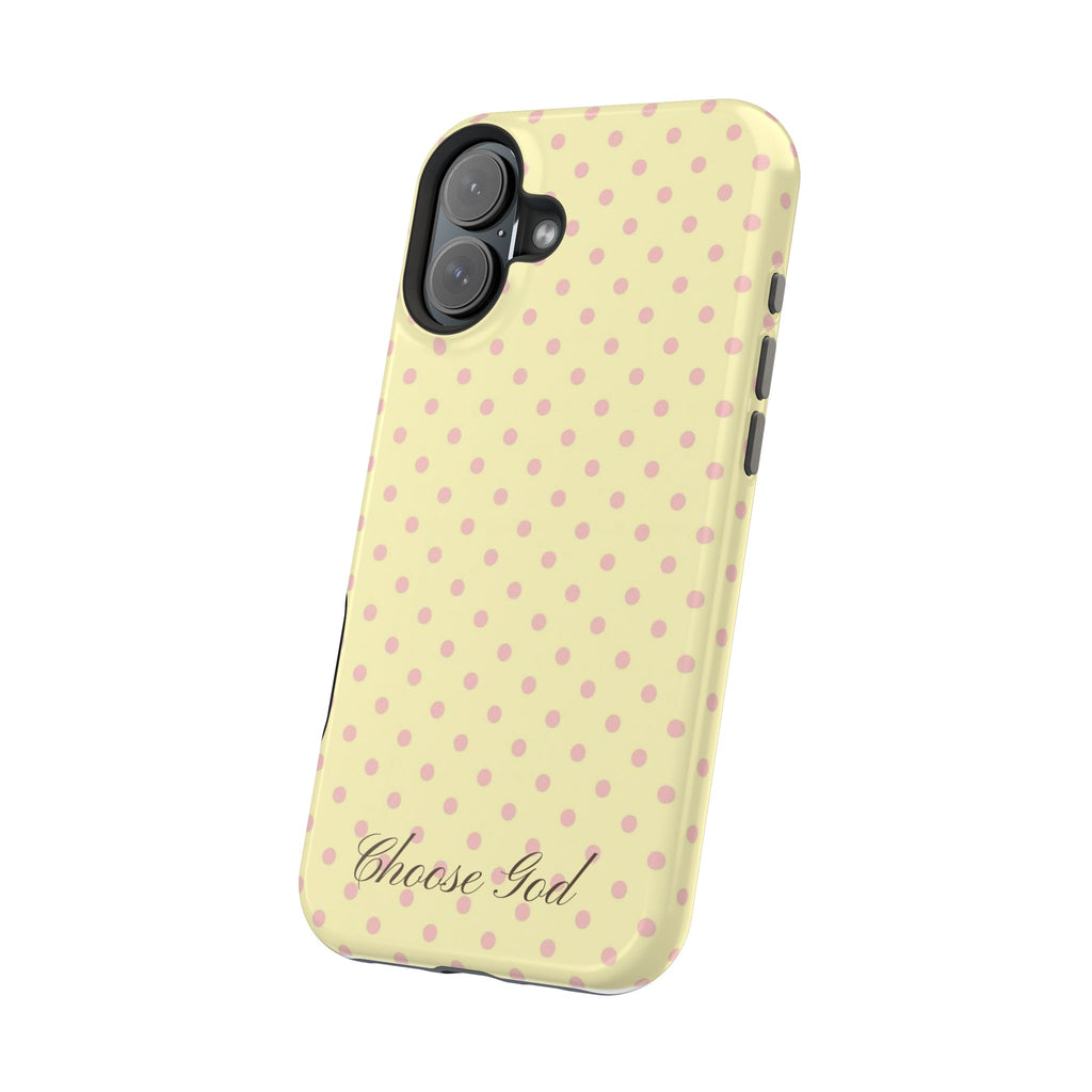 Choose God Polka Dot Magnetic Phone Case — Impact-Resistant iPhone Cover