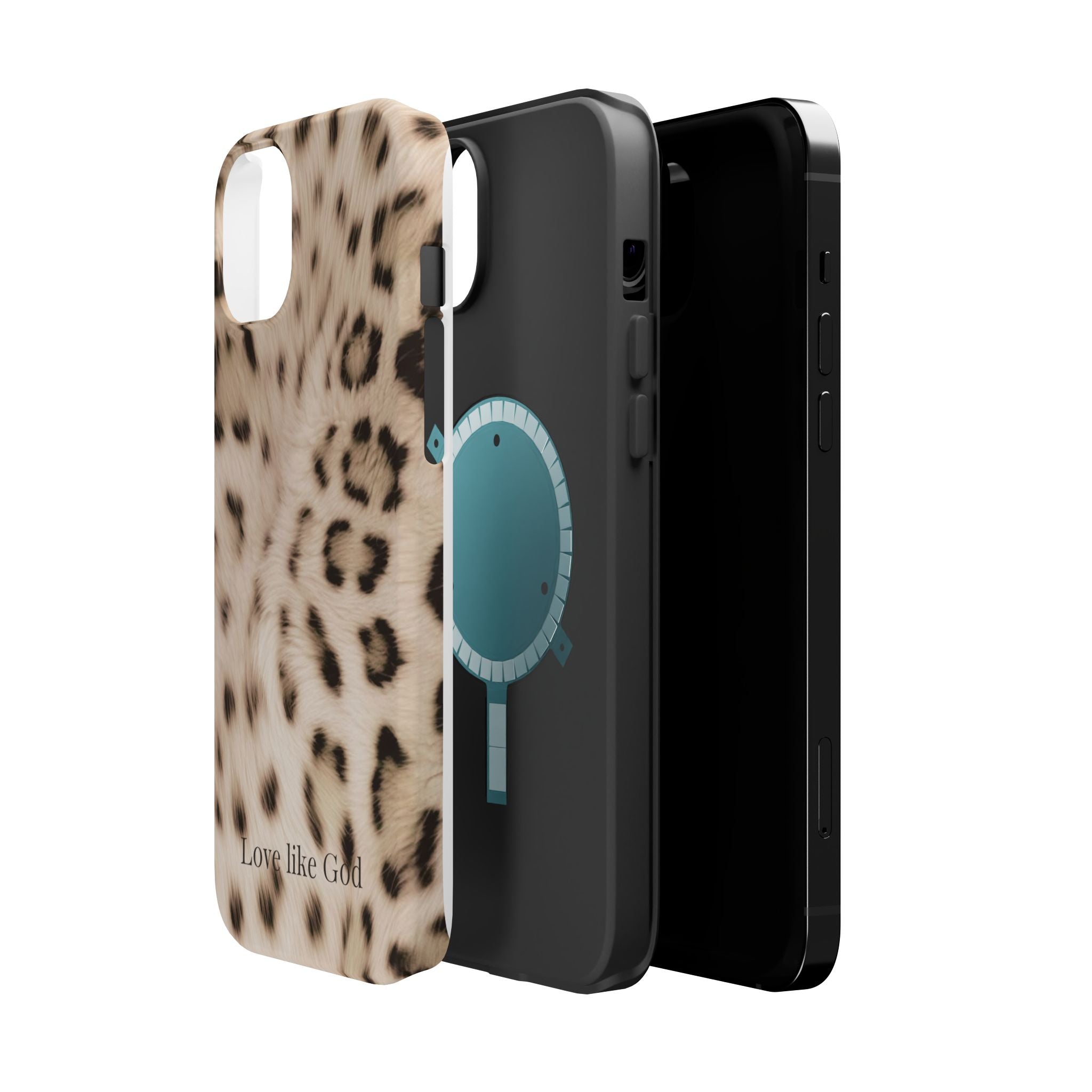 Leopard 'Love Like God' Magnetic Impact Phone Case