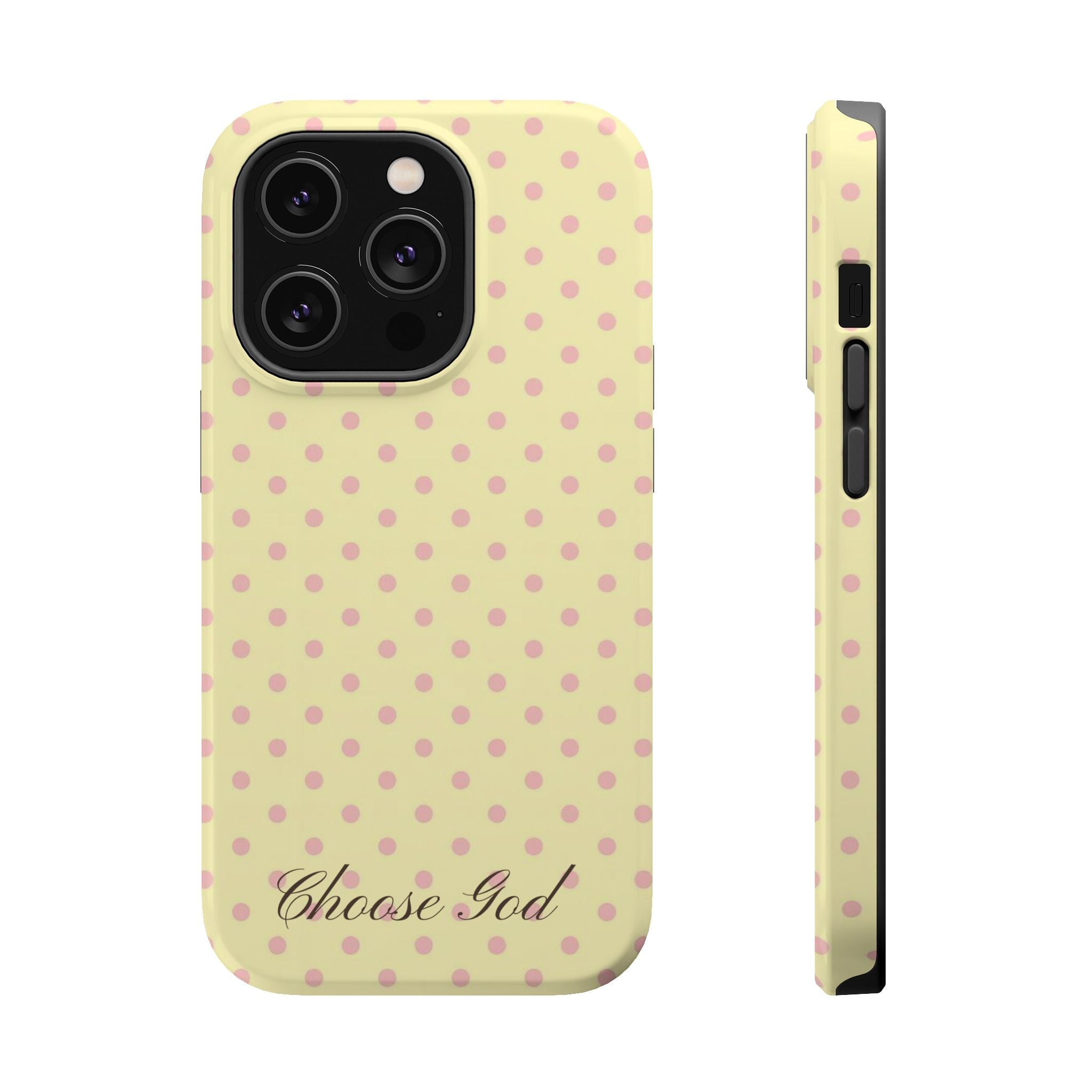 Choose God Polka Dot Magnetic Phone Case — Impact-Resistant iPhone Cover