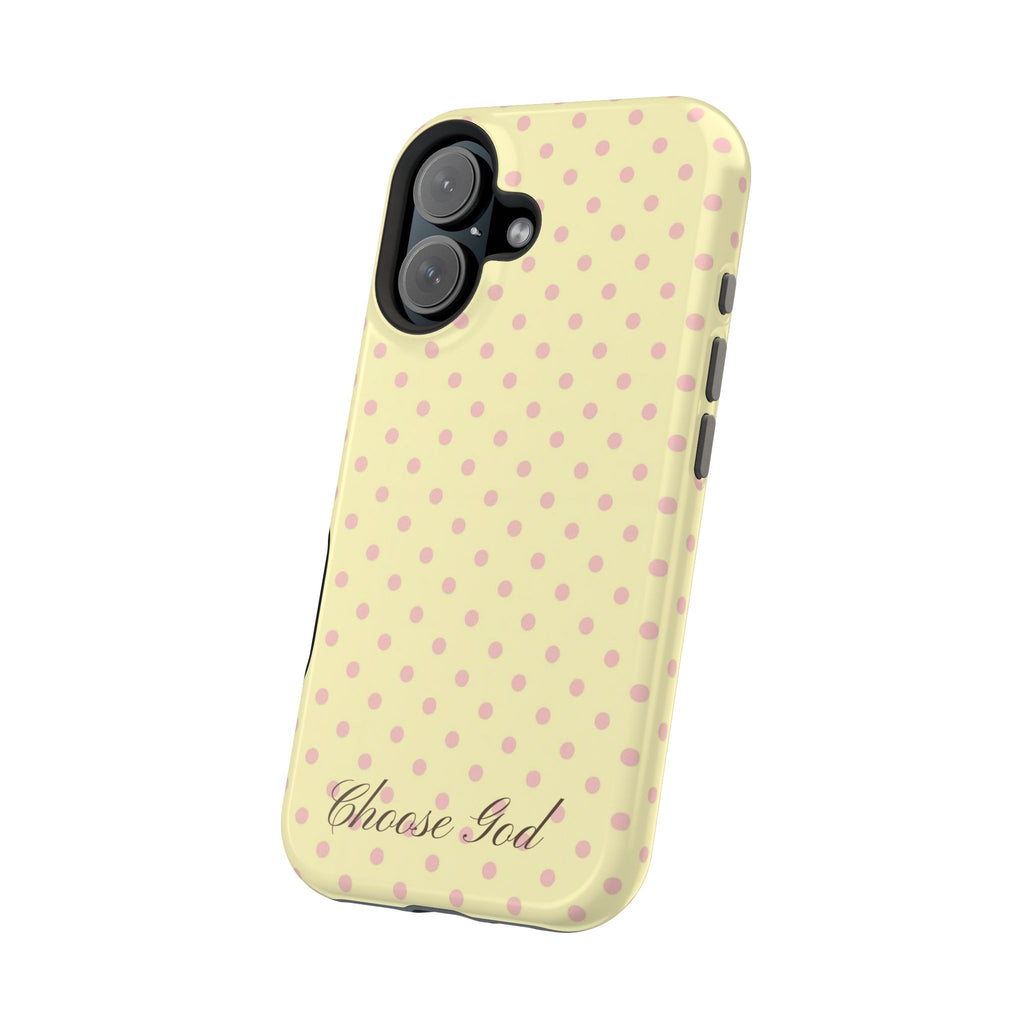 Choose God Polka Dot Magnetic Phone Case — Impact-Resistant iPhone Cover