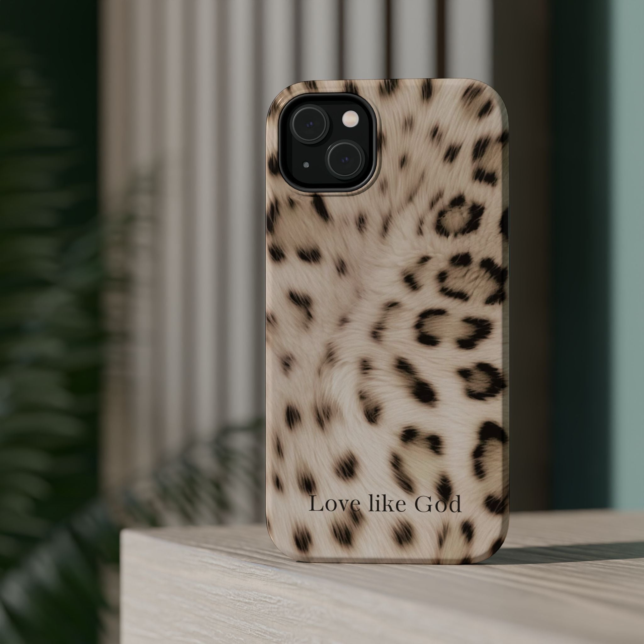 Leopard 'Love Like God' Magnetic Impact Phone Case