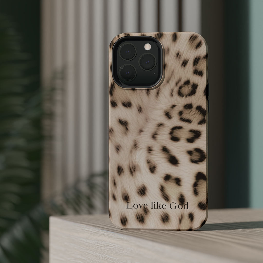 Leopard 'Love Like God' Magnetic Impact Phone Case
