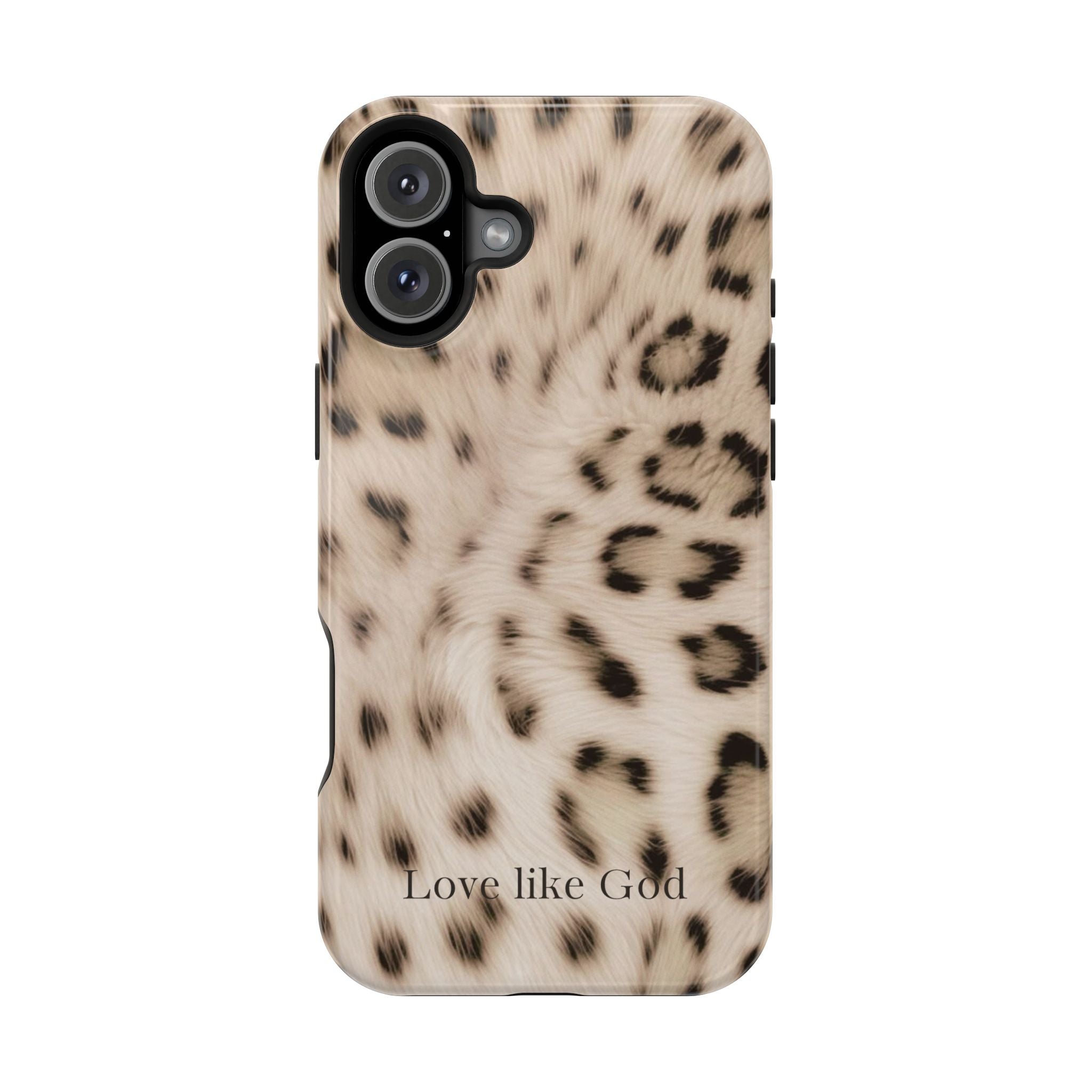 Leopard 'Love Like God' Magnetic Impact Phone Case