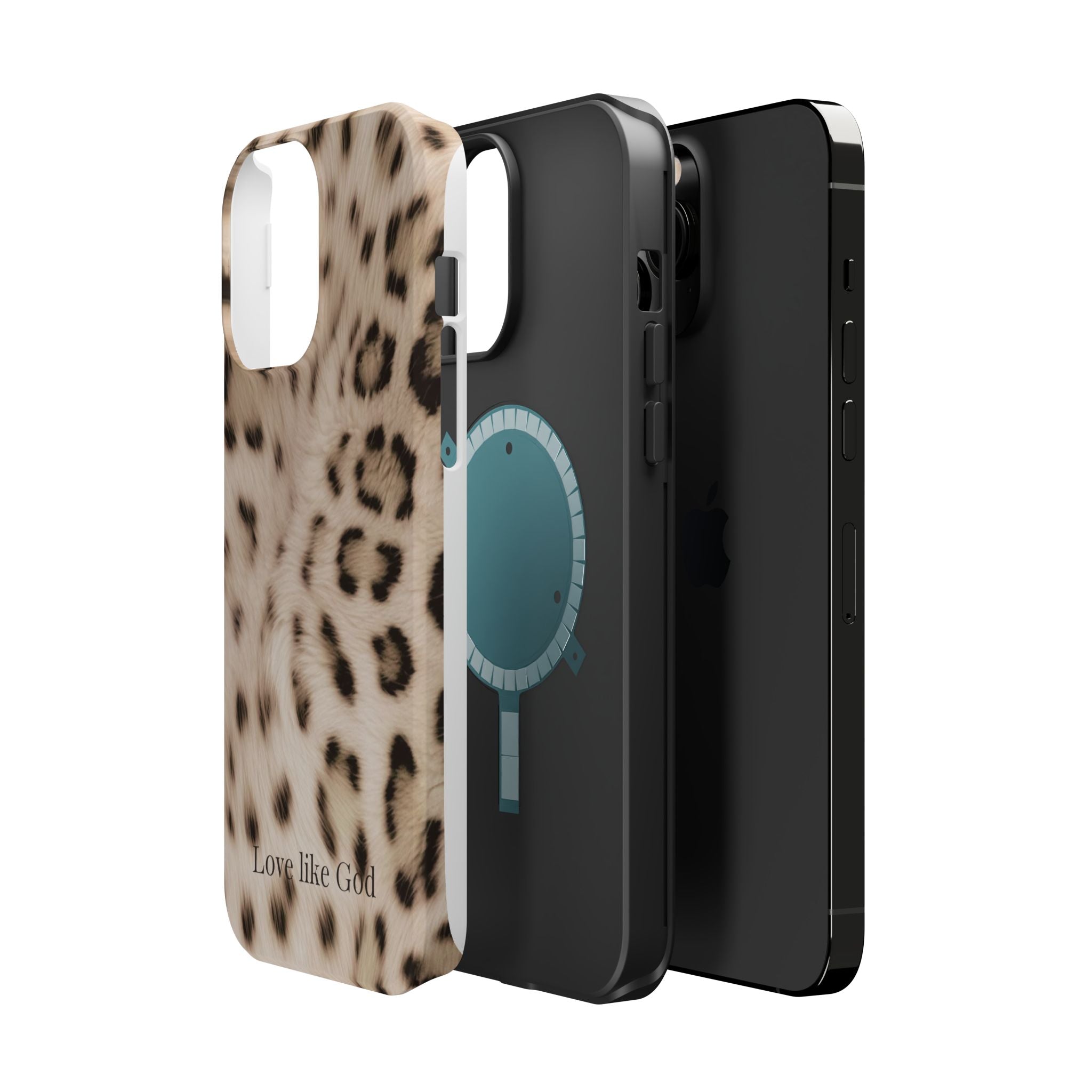 Leopard 'Love Like God' Magnetic Impact Phone Case