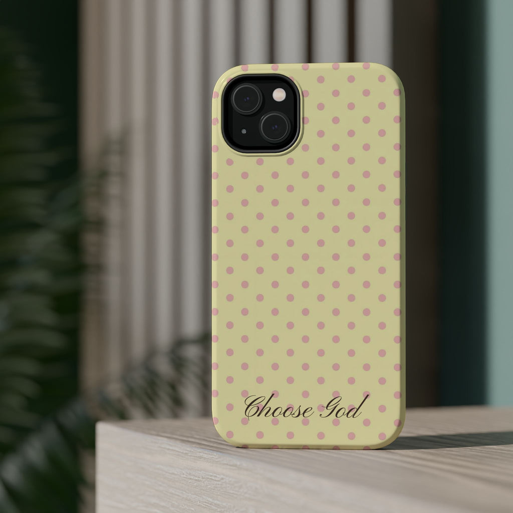 Choose God Polka Dot Magnetic Phone Case — Impact-Resistant iPhone Cover