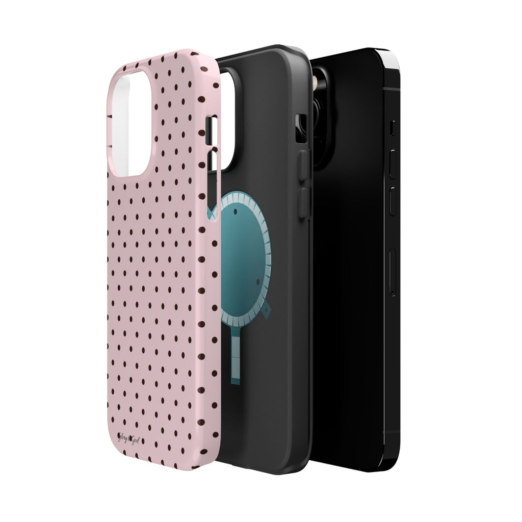 GLORY TO GOD Polka Dot Magnetic Phone Case — Impact-Resistant Protective Cover