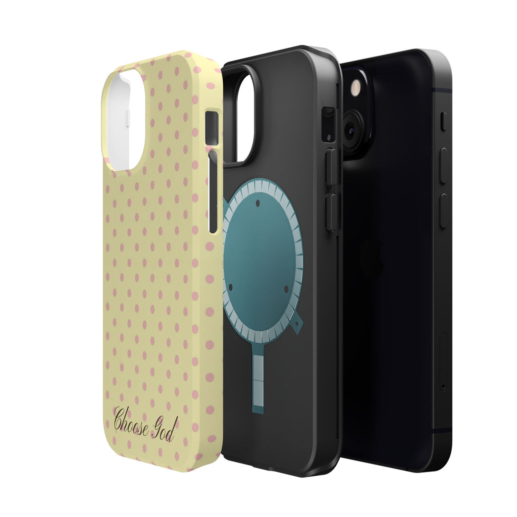 Choose God Polka Dot Magnetic Phone Case — Impact-Resistant iPhone Cover