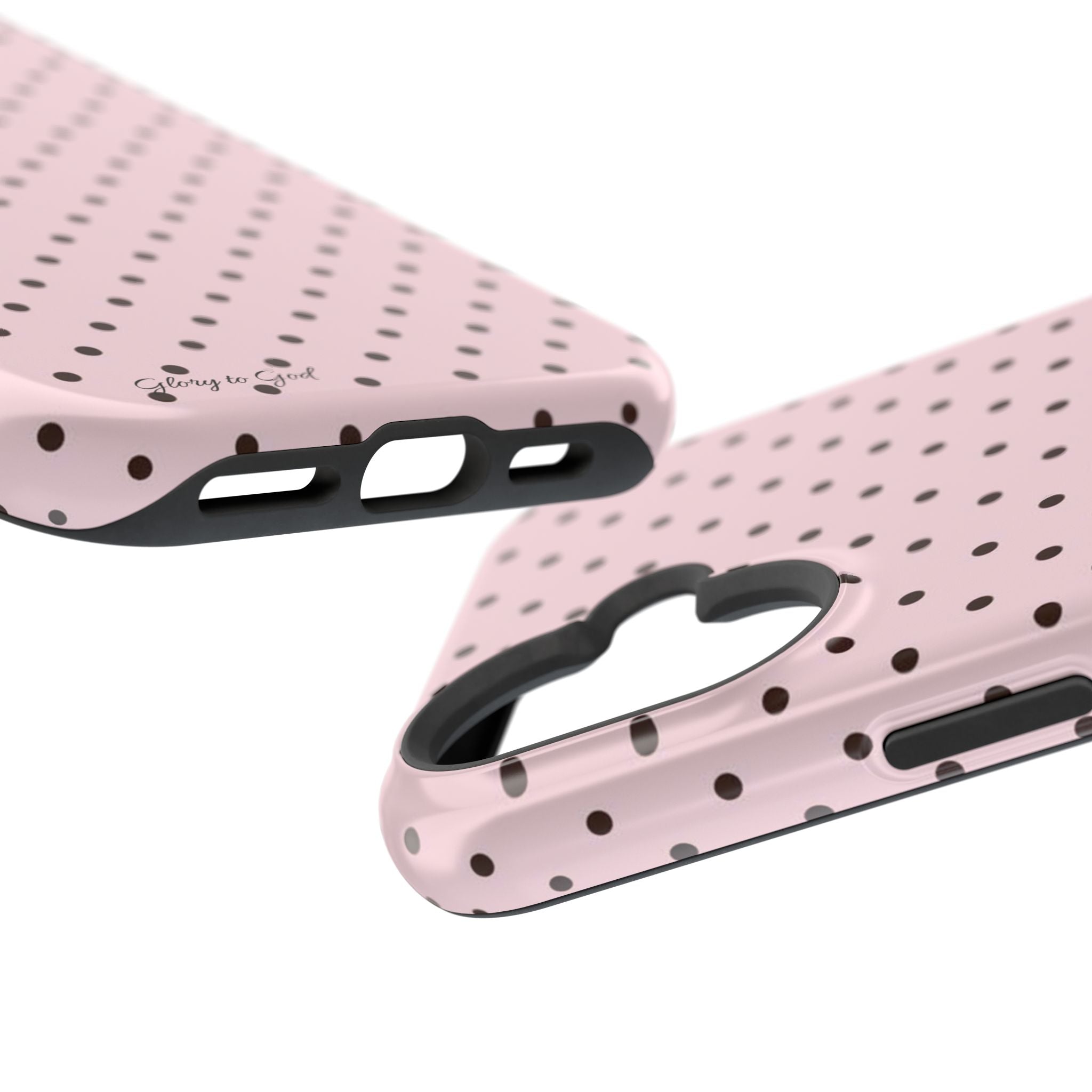 GLORY TO GOD Polka Dot Magnetic Phone Case — Impact-Resistant Protective Cover