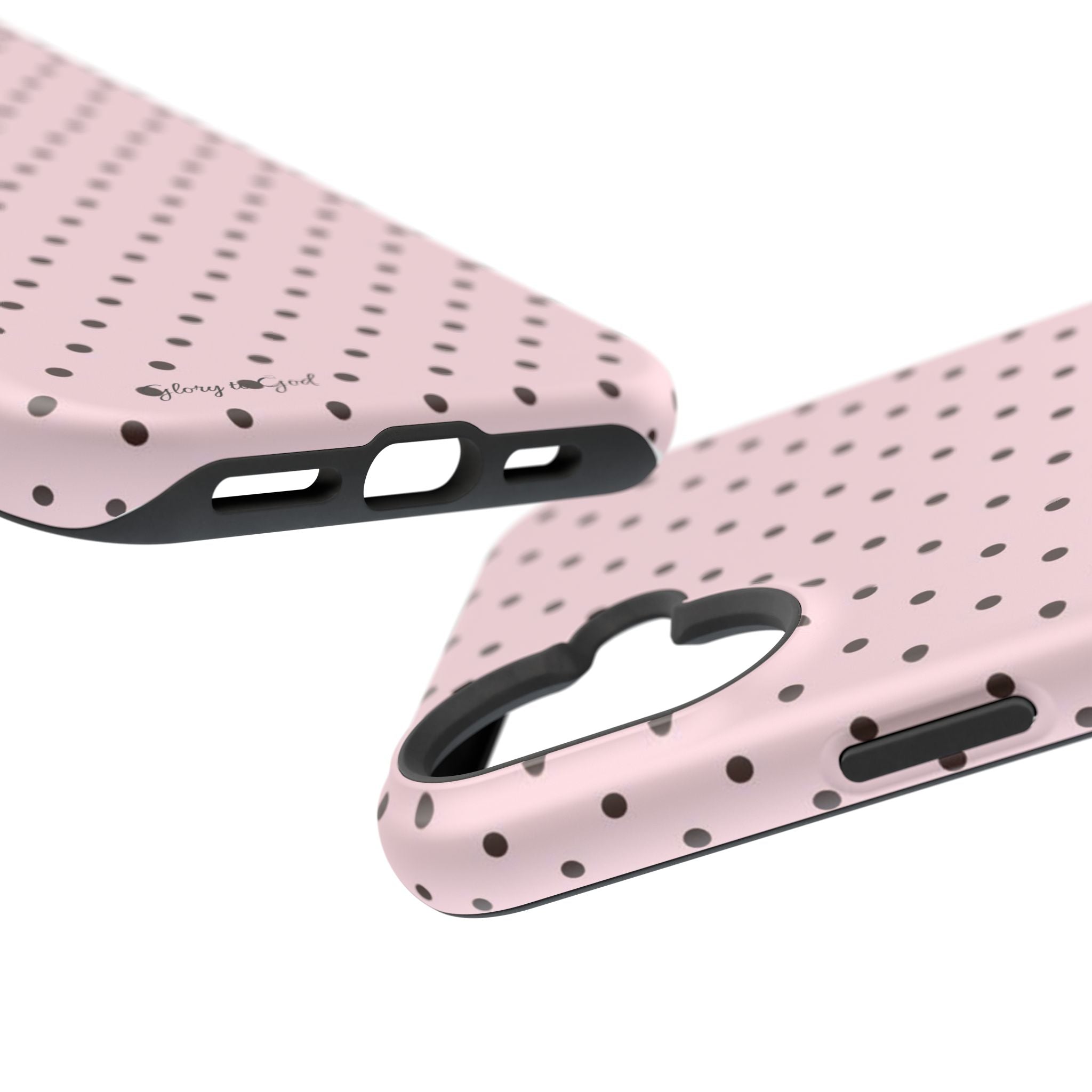 GLORY TO GOD Polka Dot Magnetic Phone Case — Impact-Resistant Protective Cover