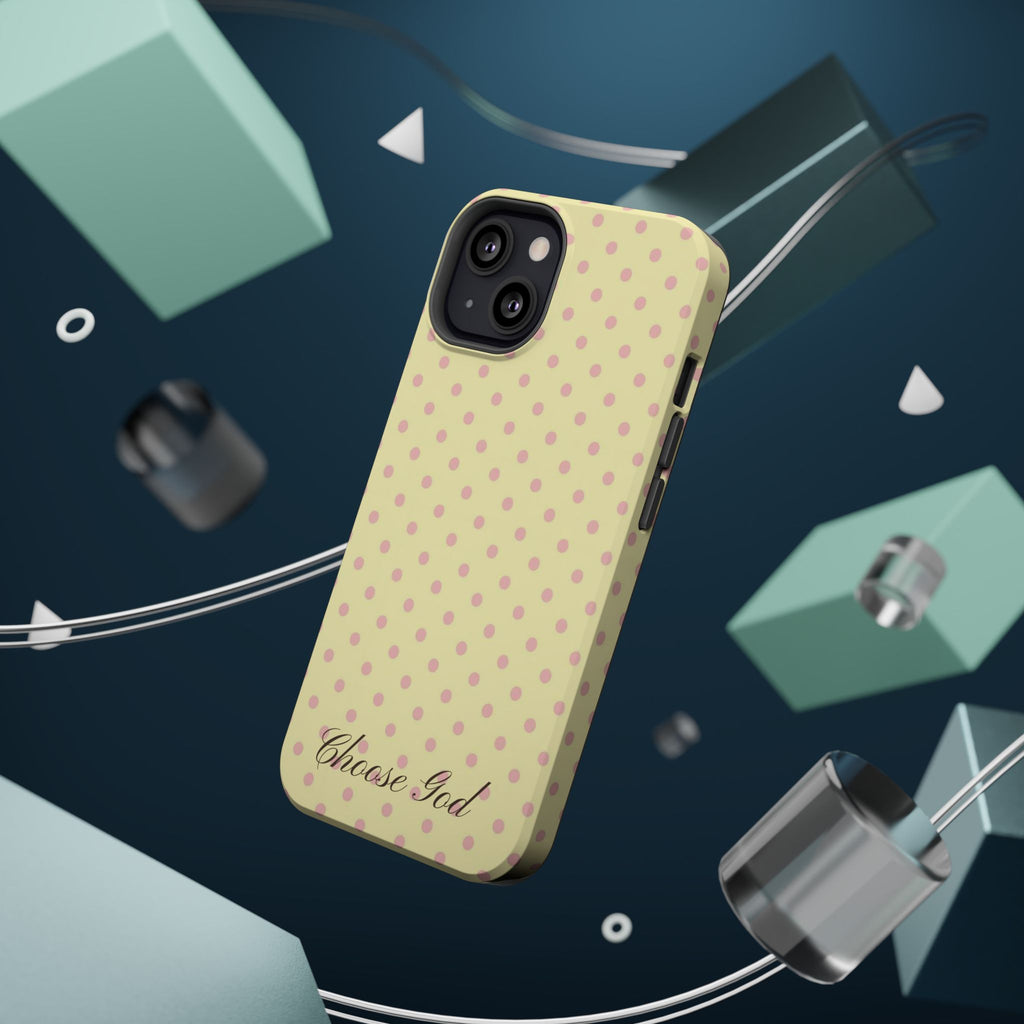 Choose God Polka Dot Magnetic Phone Case — Impact-Resistant iPhone Cover