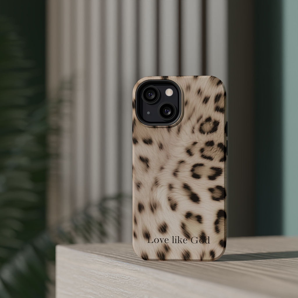 Leopard 'Love Like God' Magnetic Impact Phone Case
