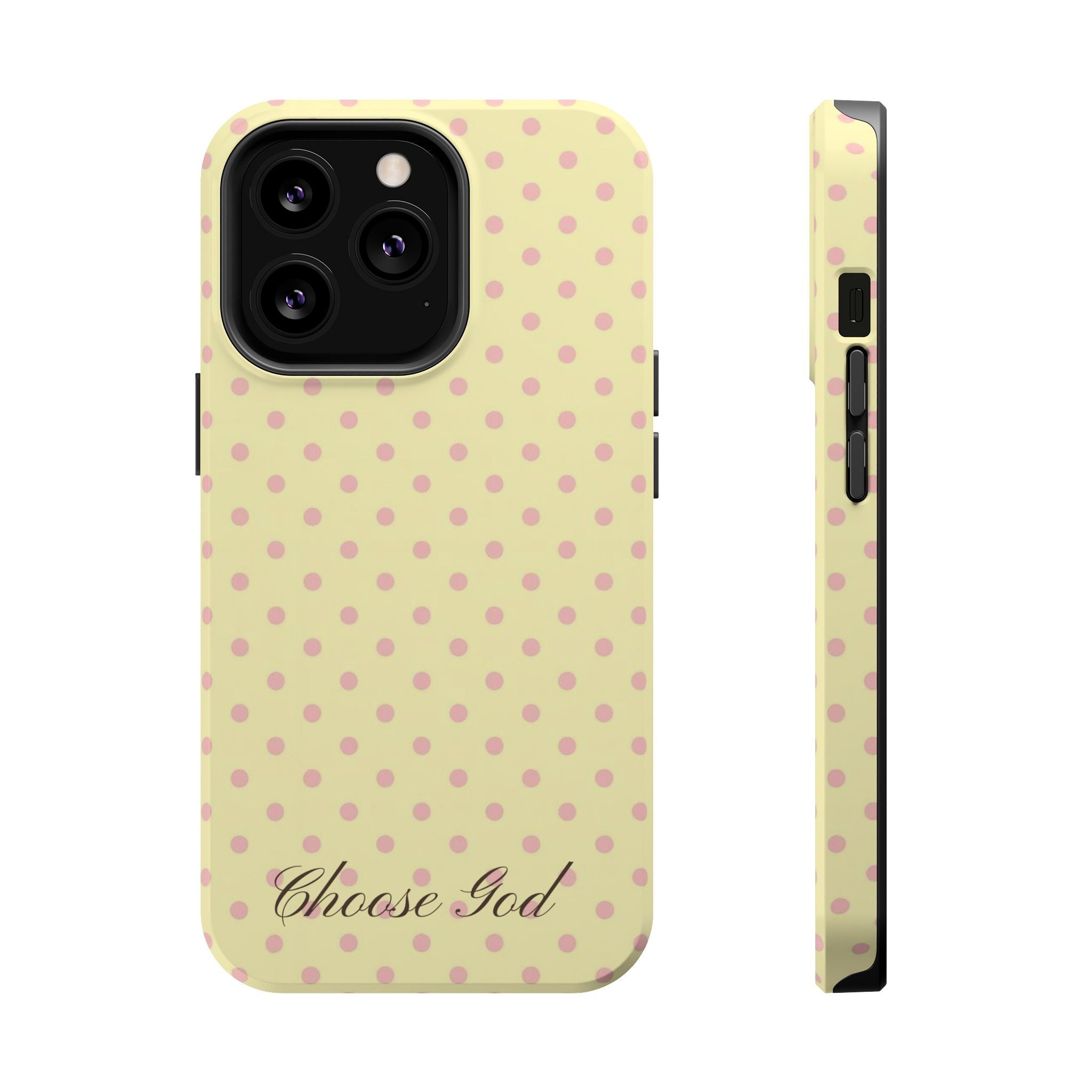 Choose God Polka Dot Magnetic Phone Case — Impact-Resistant iPhone Cover