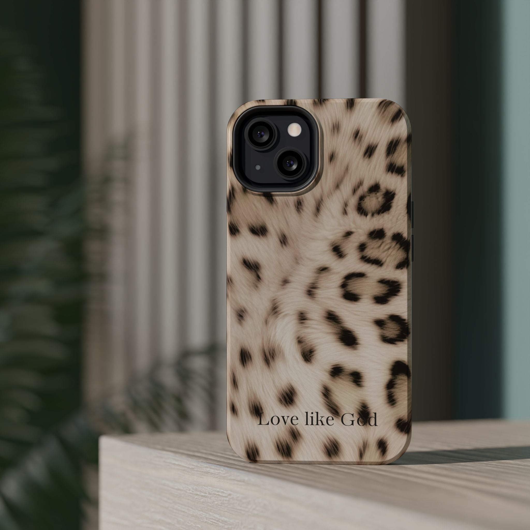 Leopard 'Love Like God' Magnetic Impact Phone Case