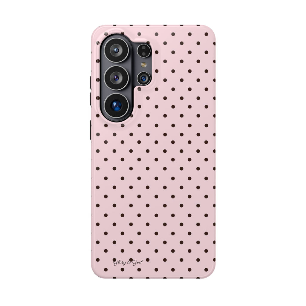GLORY TO GOD Polka Dot Magnetic Phone Case — Impact-Resistant Protective Cover