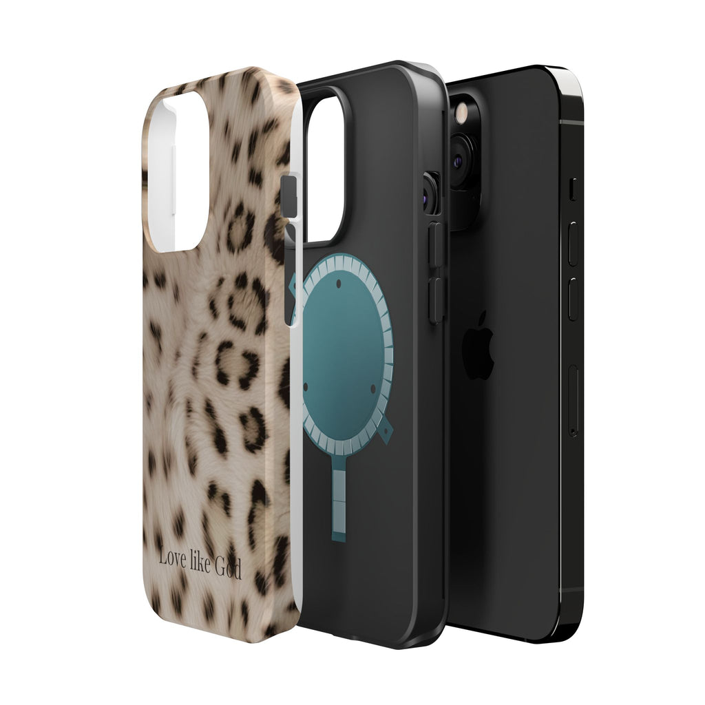 Leopard 'Love Like God' Magnetic Impact Phone Case