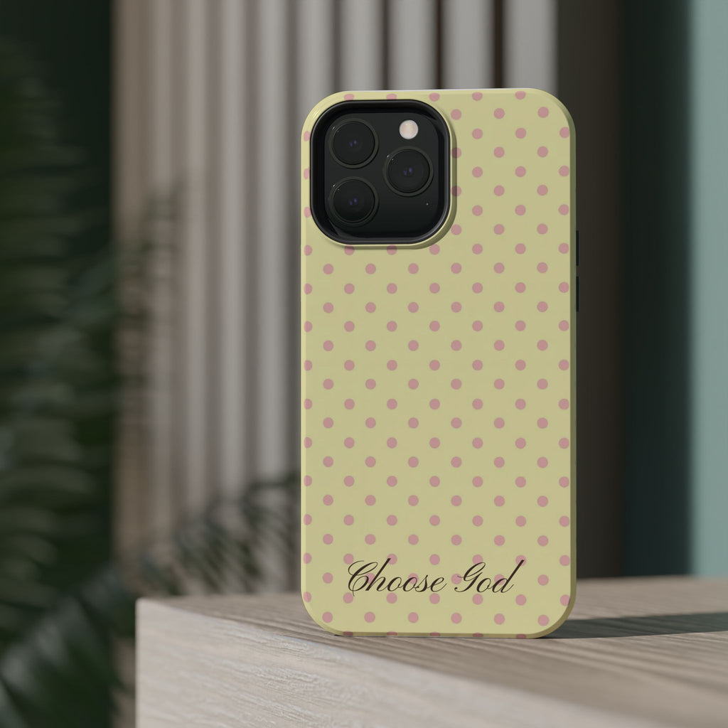 Choose God Polka Dot Magnetic Phone Case — Impact-Resistant iPhone Cover