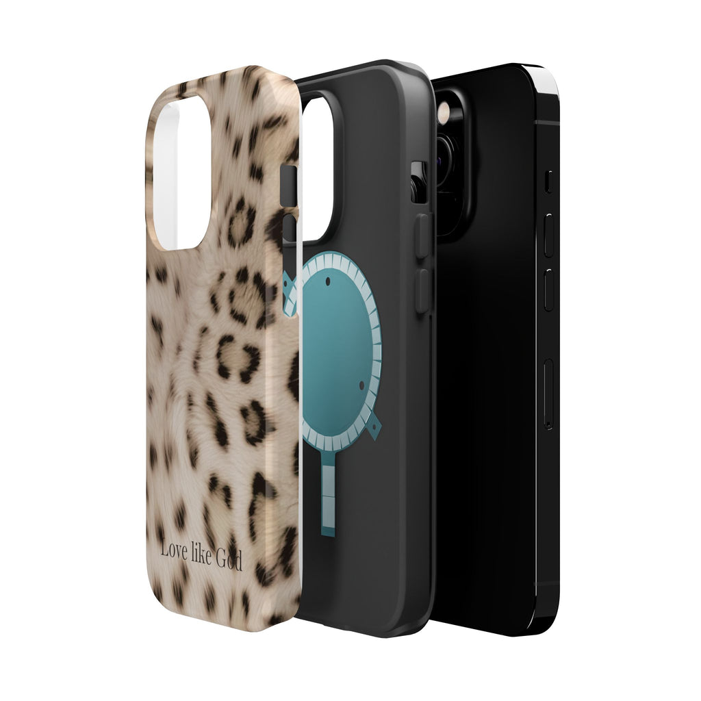 Leopard 'Love Like God' Magnetic Impact Phone Case