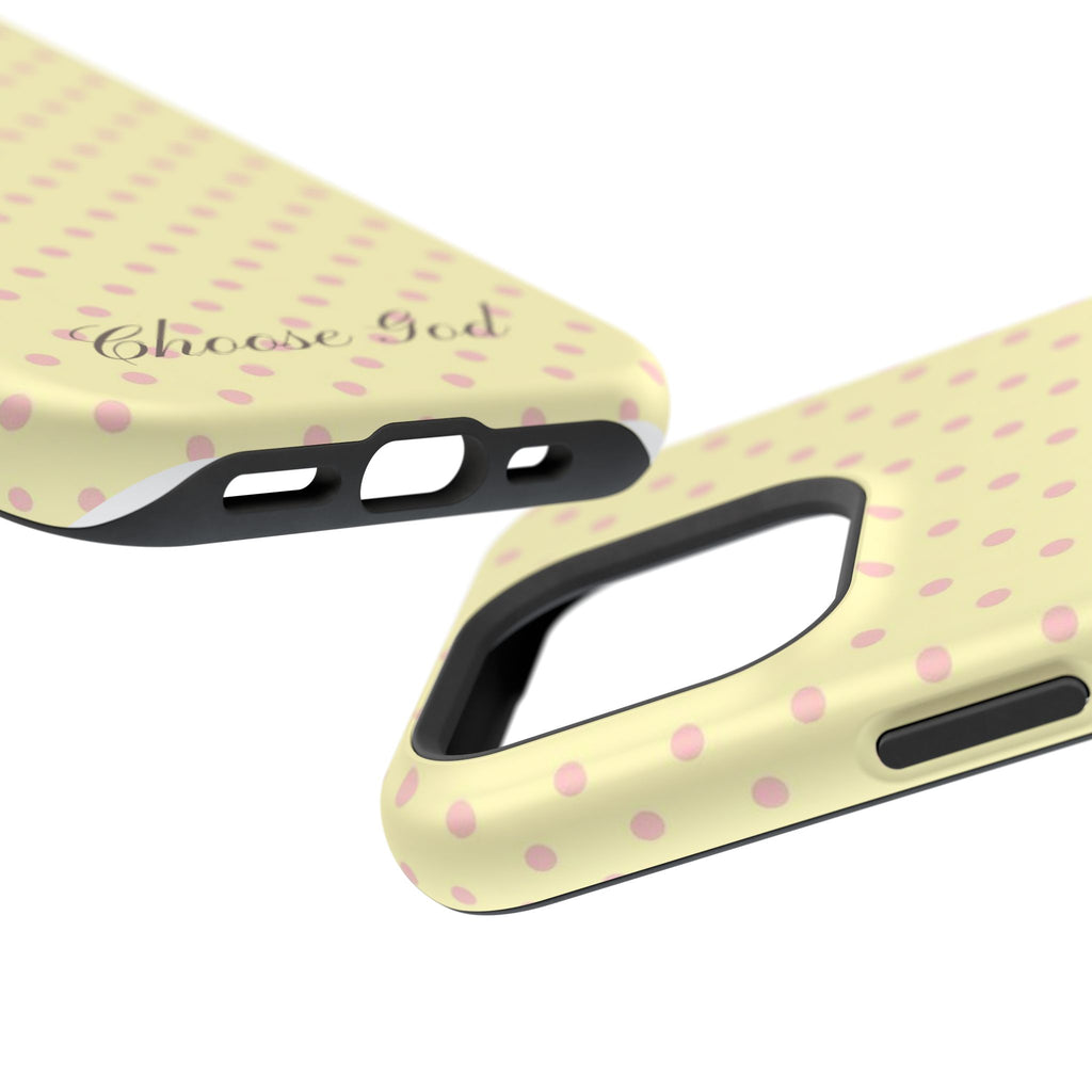 Choose God Polka Dot Magnetic Phone Case — Impact-Resistant iPhone Cover
