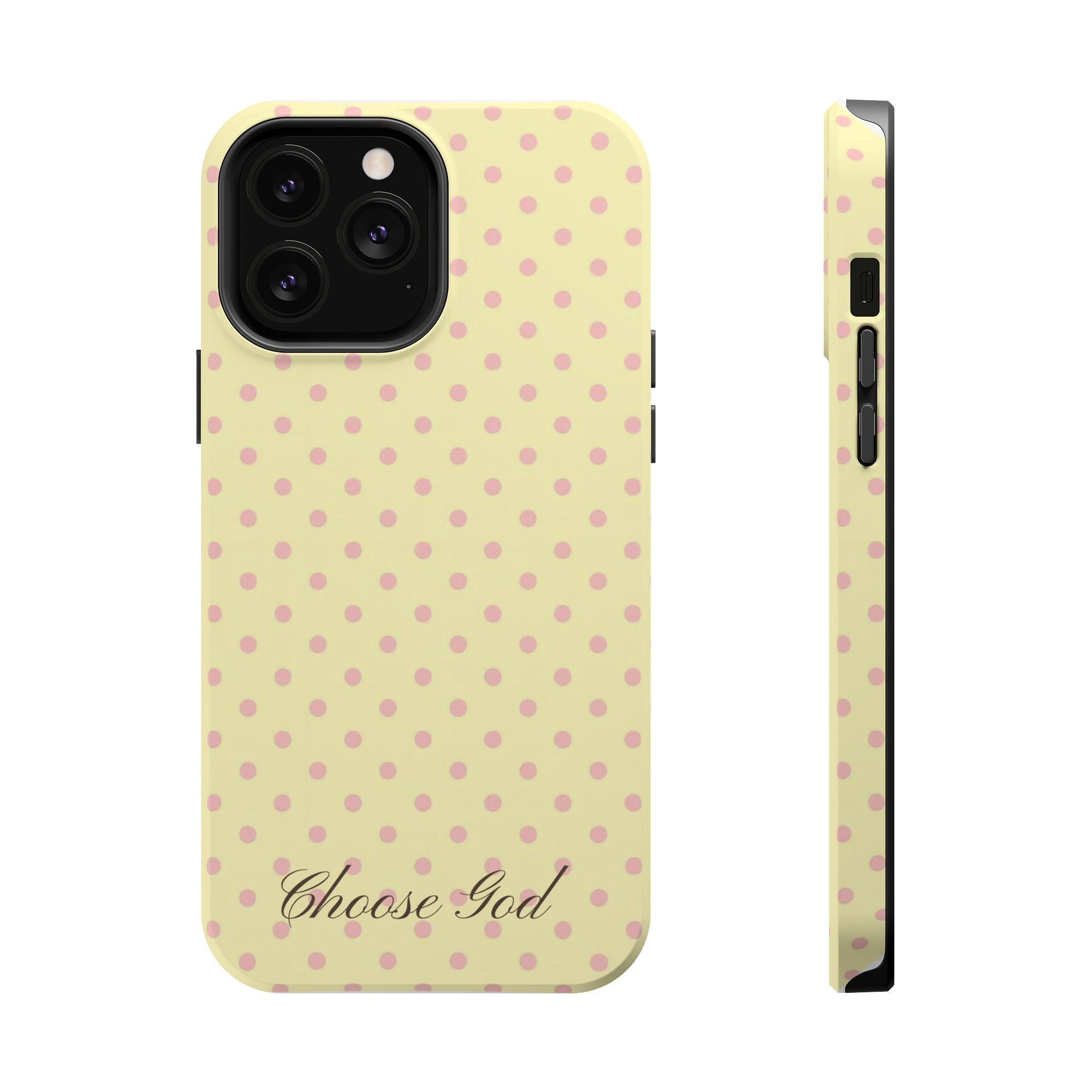 Choose God Polka Dot Magnetic Phone Case — Impact-Resistant iPhone Cover