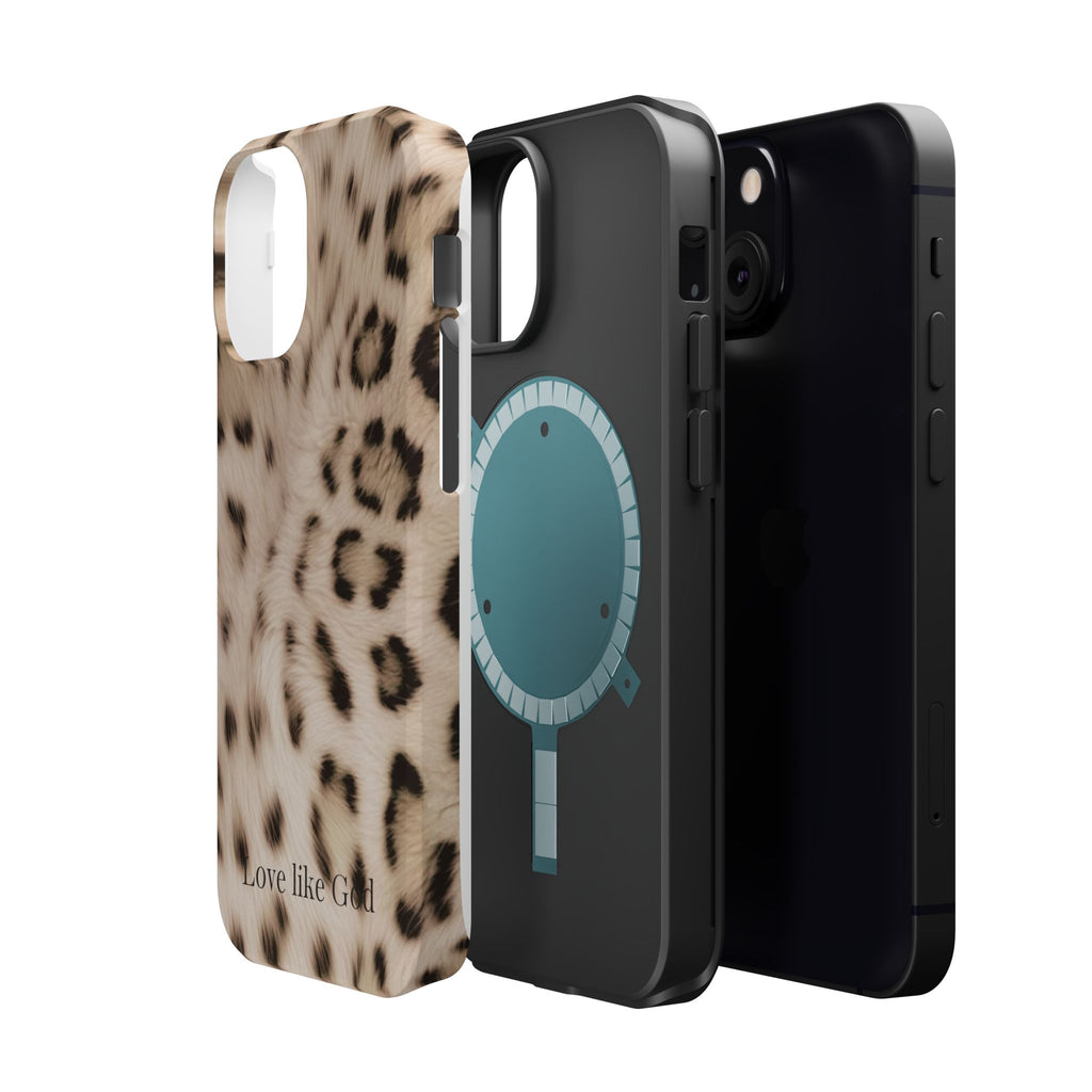 Leopard 'Love Like God' Magnetic Impact Phone Case