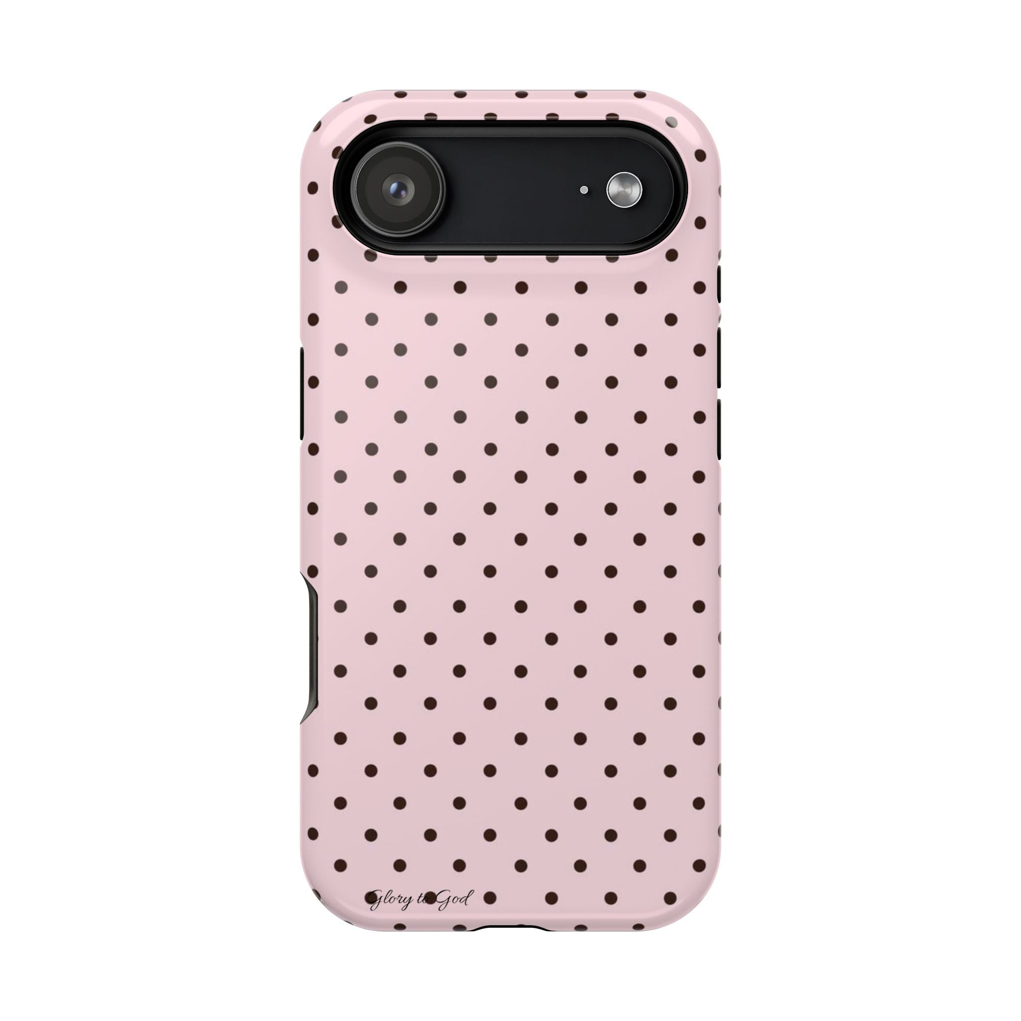 GLORY TO GOD Polka Dot Magnetic Phone Case — Impact-Resistant Protective Cover
