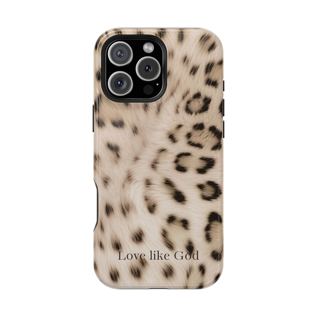 Leopard 'Love Like God' Magnetic Impact Phone Case