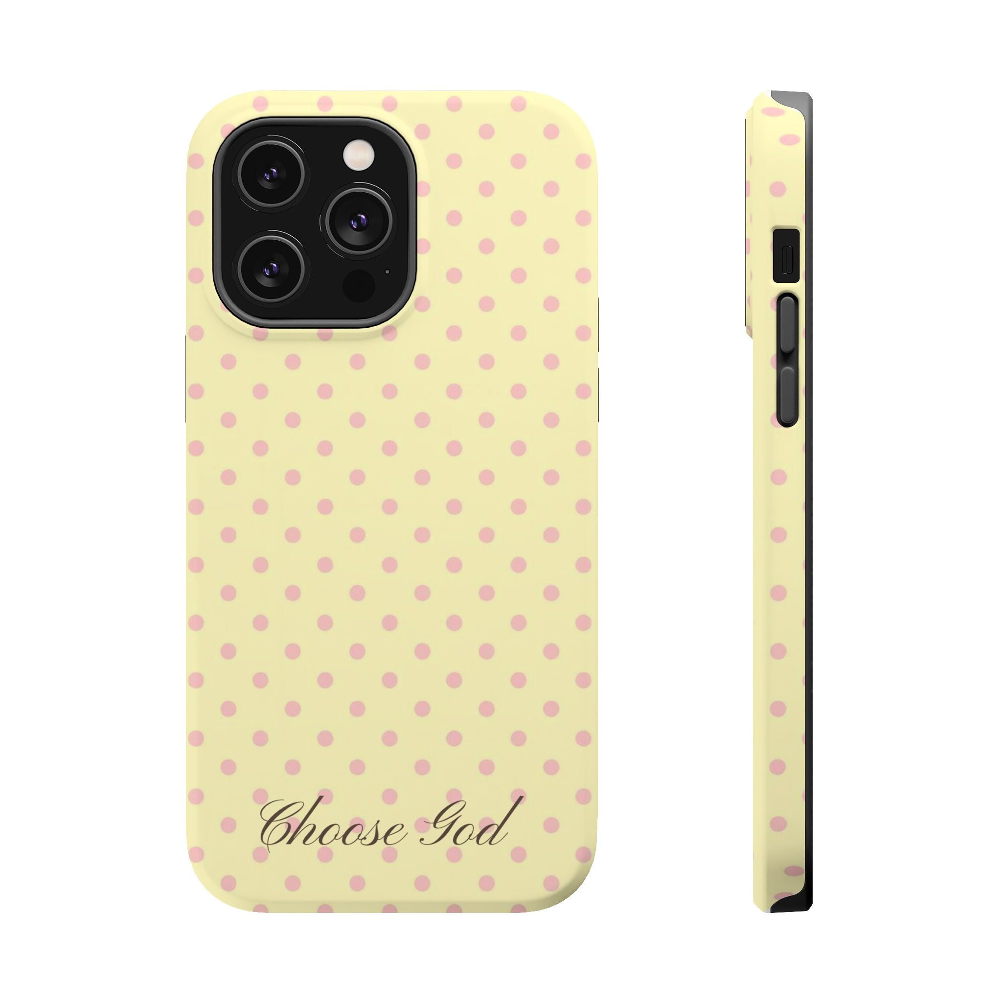 Choose God Polka Dot Magnetic Phone Case — Impact-Resistant iPhone Cover
