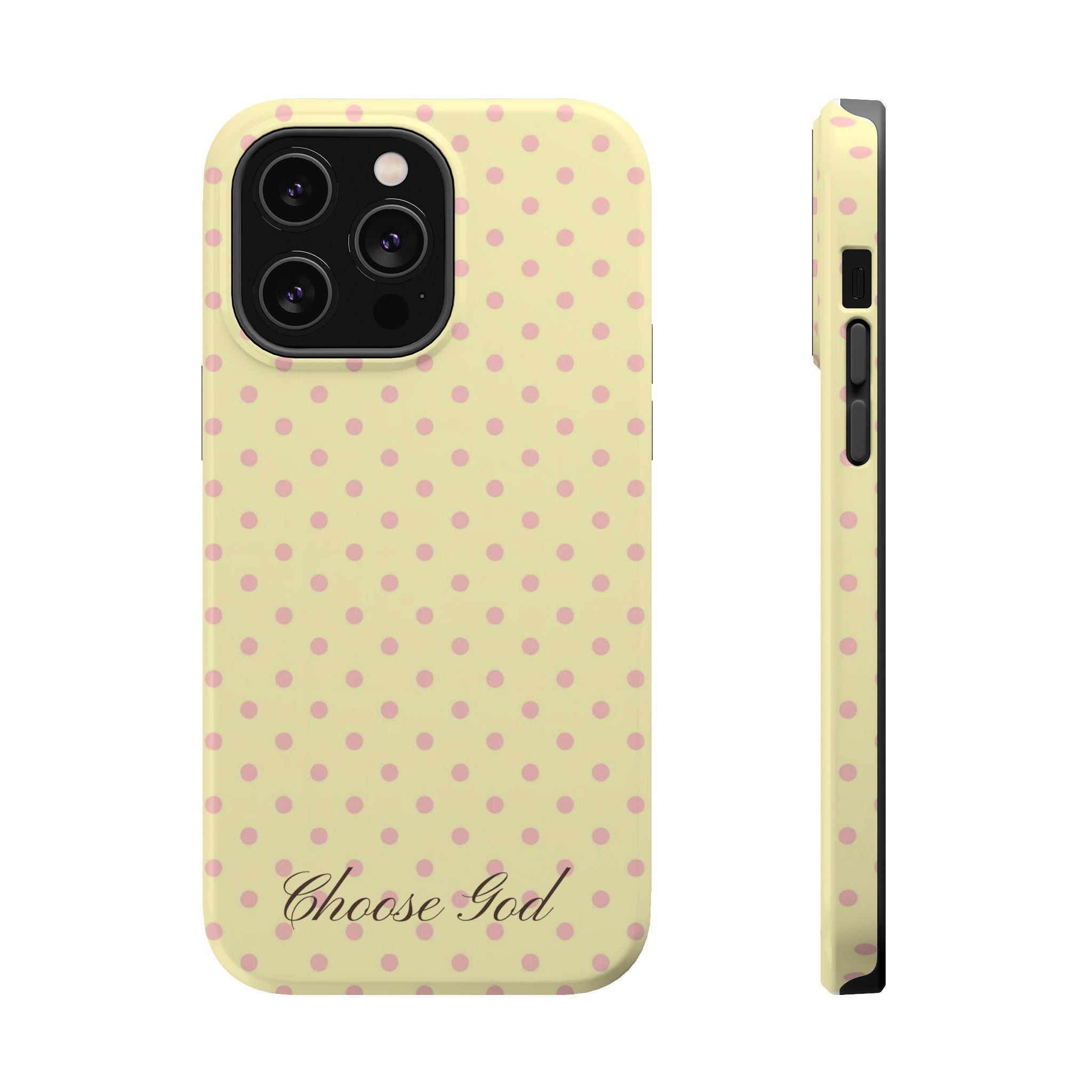 Choose God Polka Dot Magnetic Phone Case — Impact-Resistant iPhone Cover
