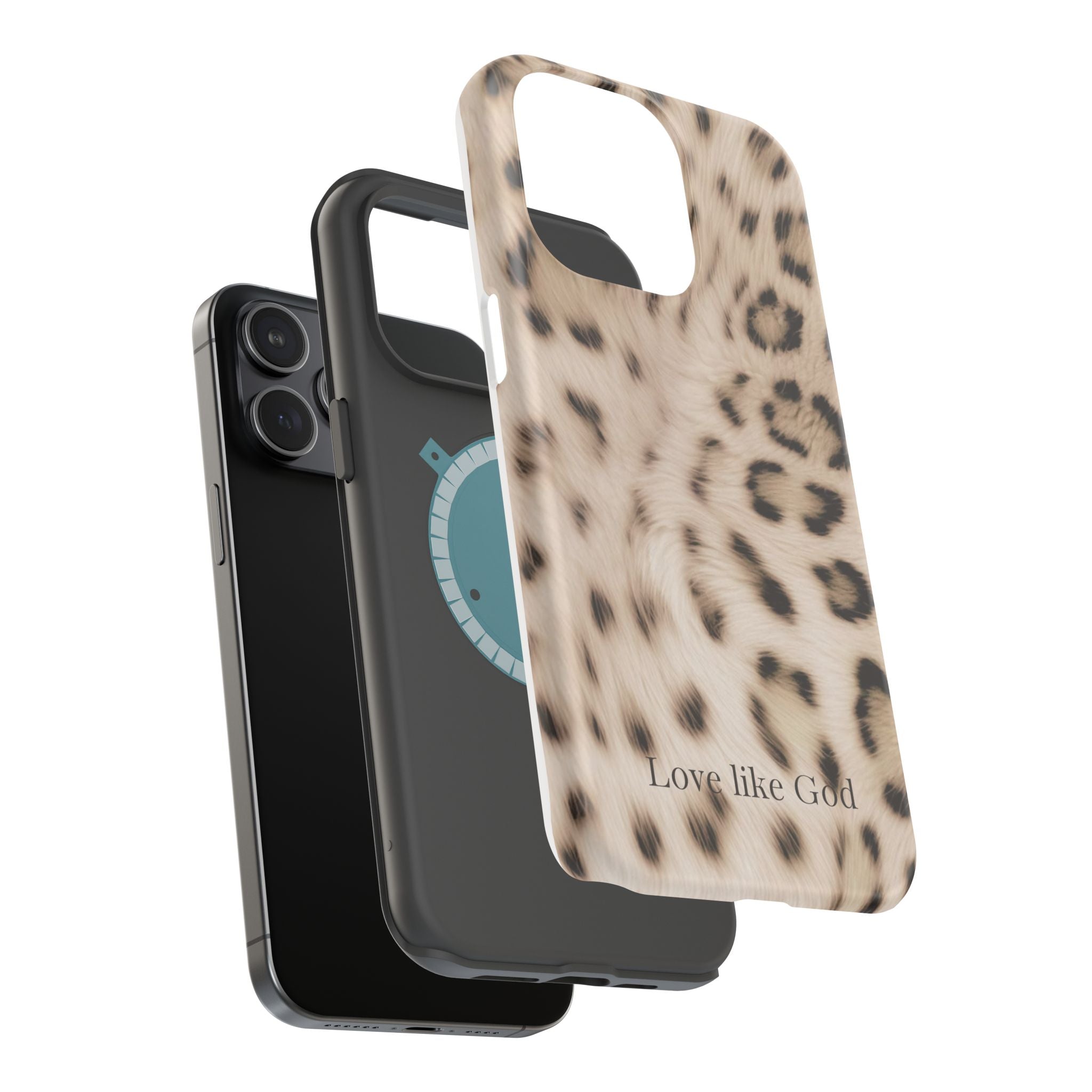 Leopard 'Love Like God' Magnetic Impact Phone Case