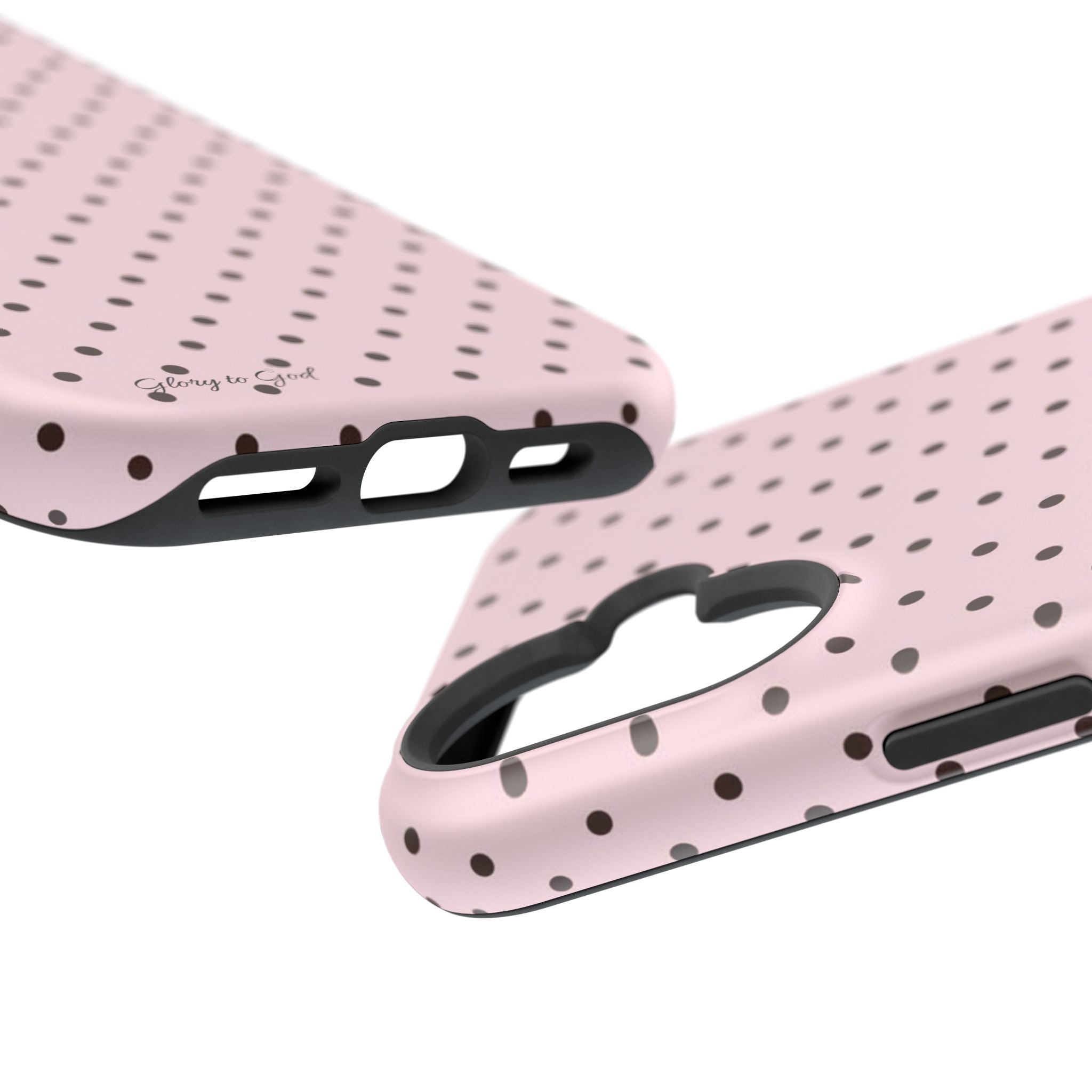 GLORY TO GOD Polka Dot Magnetic Phone Case — Impact-Resistant Protective Cover