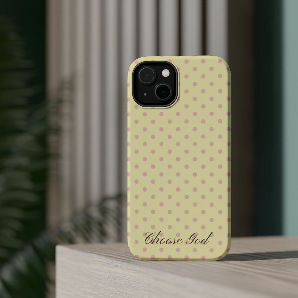 Choose God Polka Dot Magnetic Phone Case — Impact-Resistant iPhone Cover