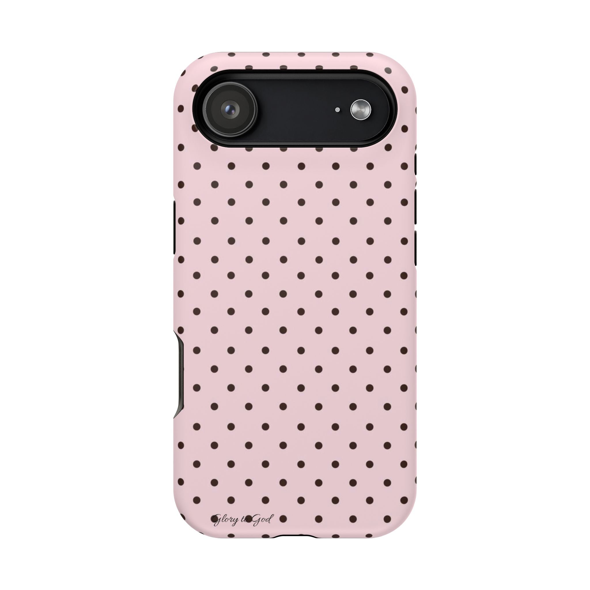 GLORY TO GOD Polka Dot Magnetic Phone Case — Impact-Resistant Protective Cover