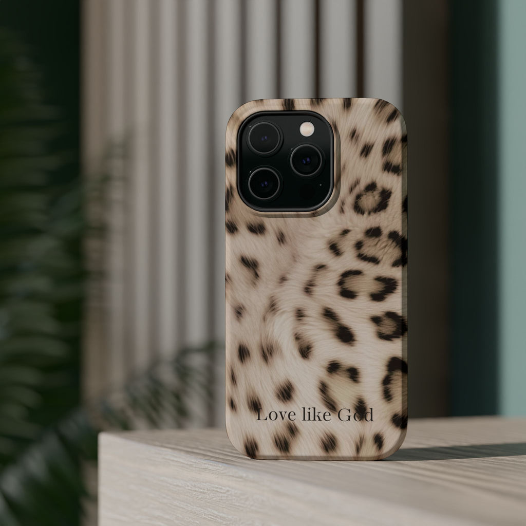Leopard 'Love Like God' Magnetic Impact Phone Case