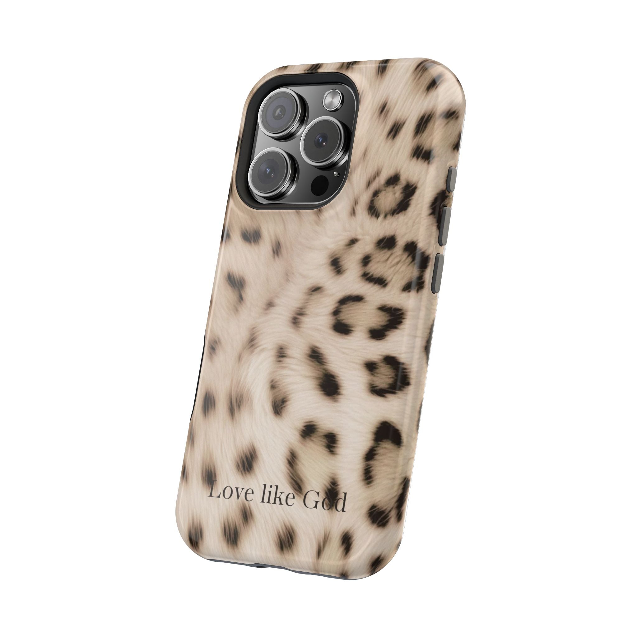 Leopard 'Love Like God' Magnetic Impact Phone Case