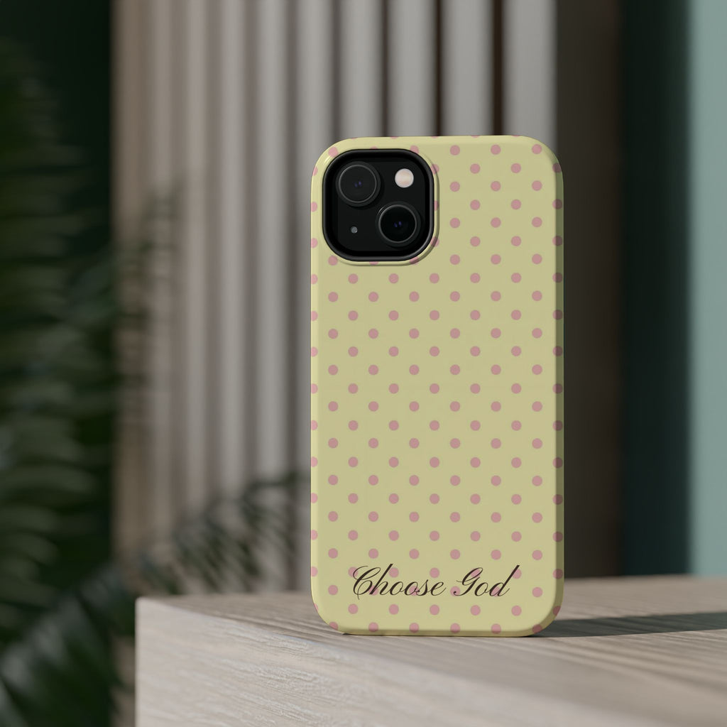 Choose God Polka Dot Magnetic Phone Case — Impact-Resistant iPhone Cover