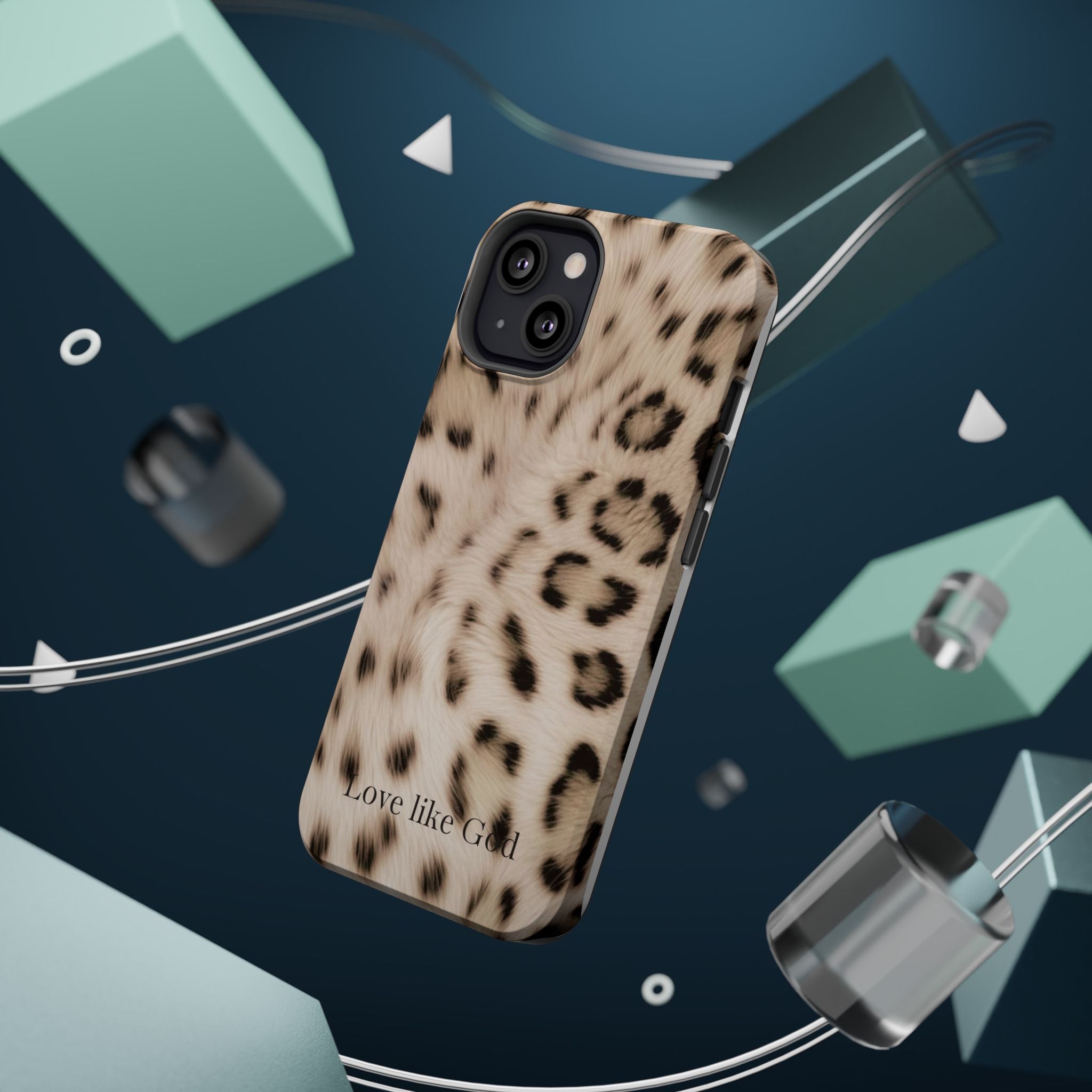 Leopard 'Love Like God' Magnetic Impact Phone Case