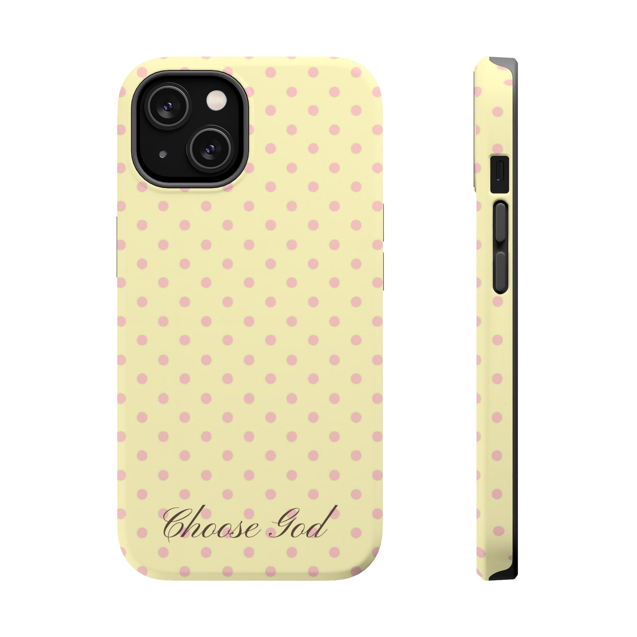 Choose God Polka Dot Magnetic Phone Case — Impact-Resistant iPhone Cover