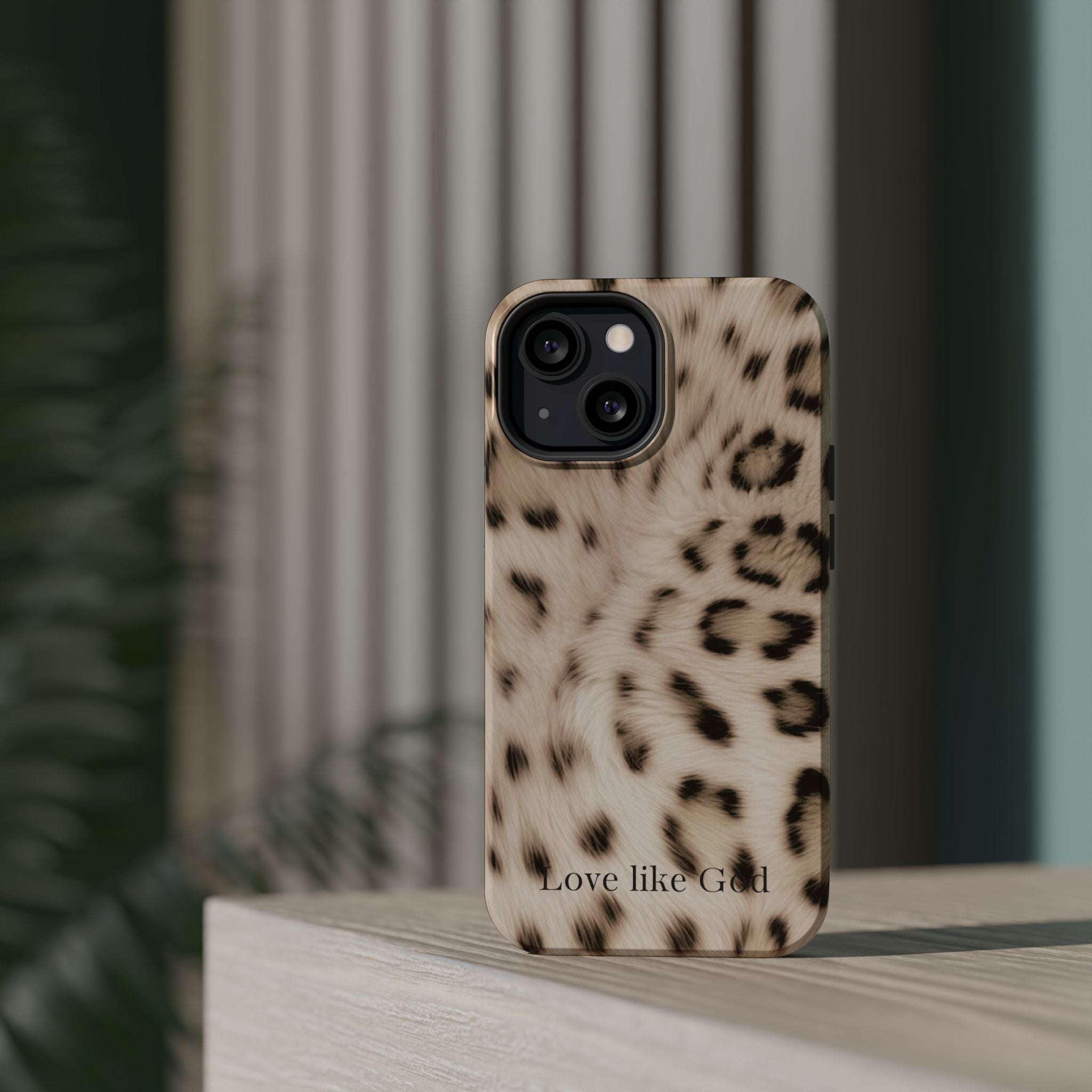Leopard 'Love Like God' Magnetic Impact Phone Case