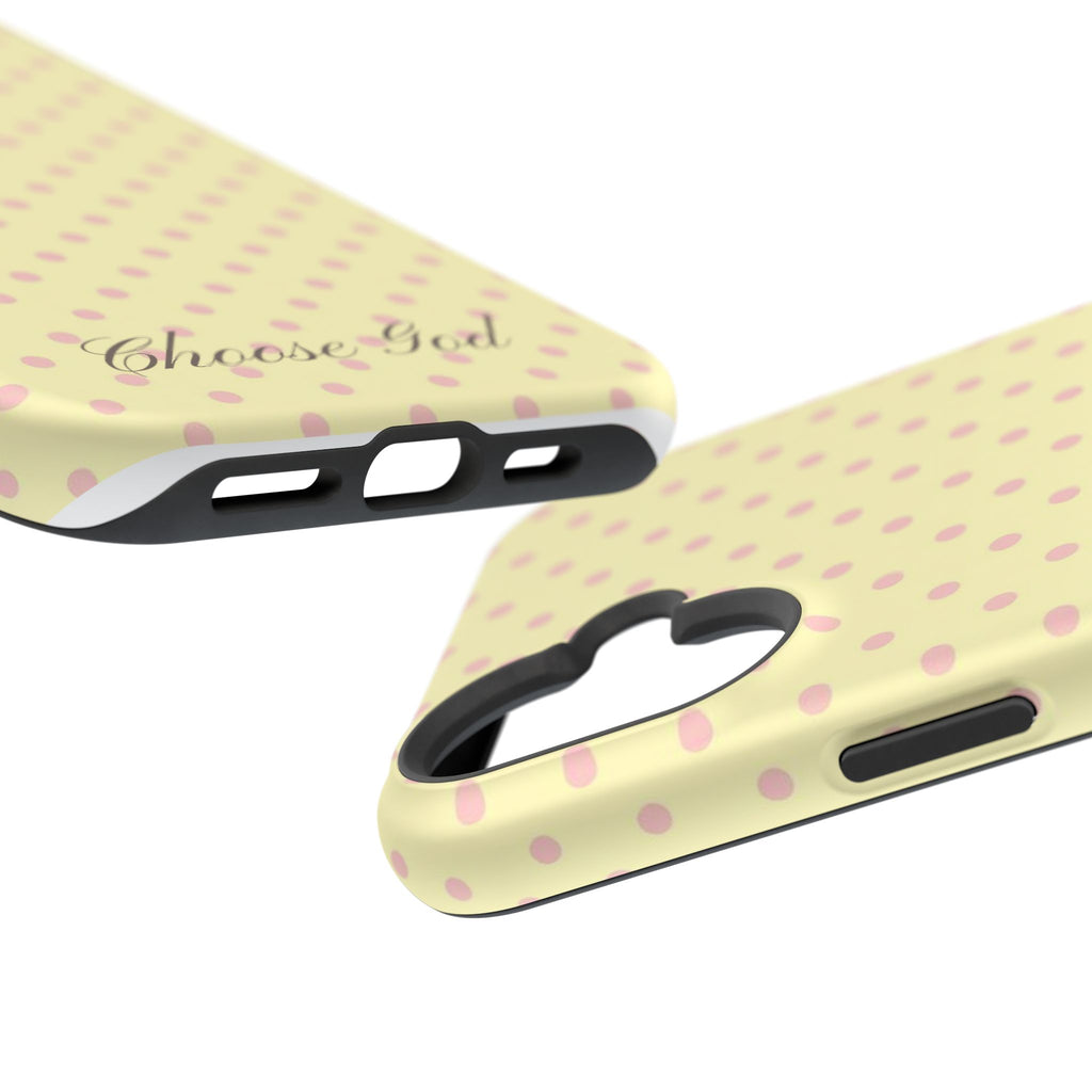 Choose God Polka Dot Magnetic Phone Case — Impact-Resistant iPhone Cover