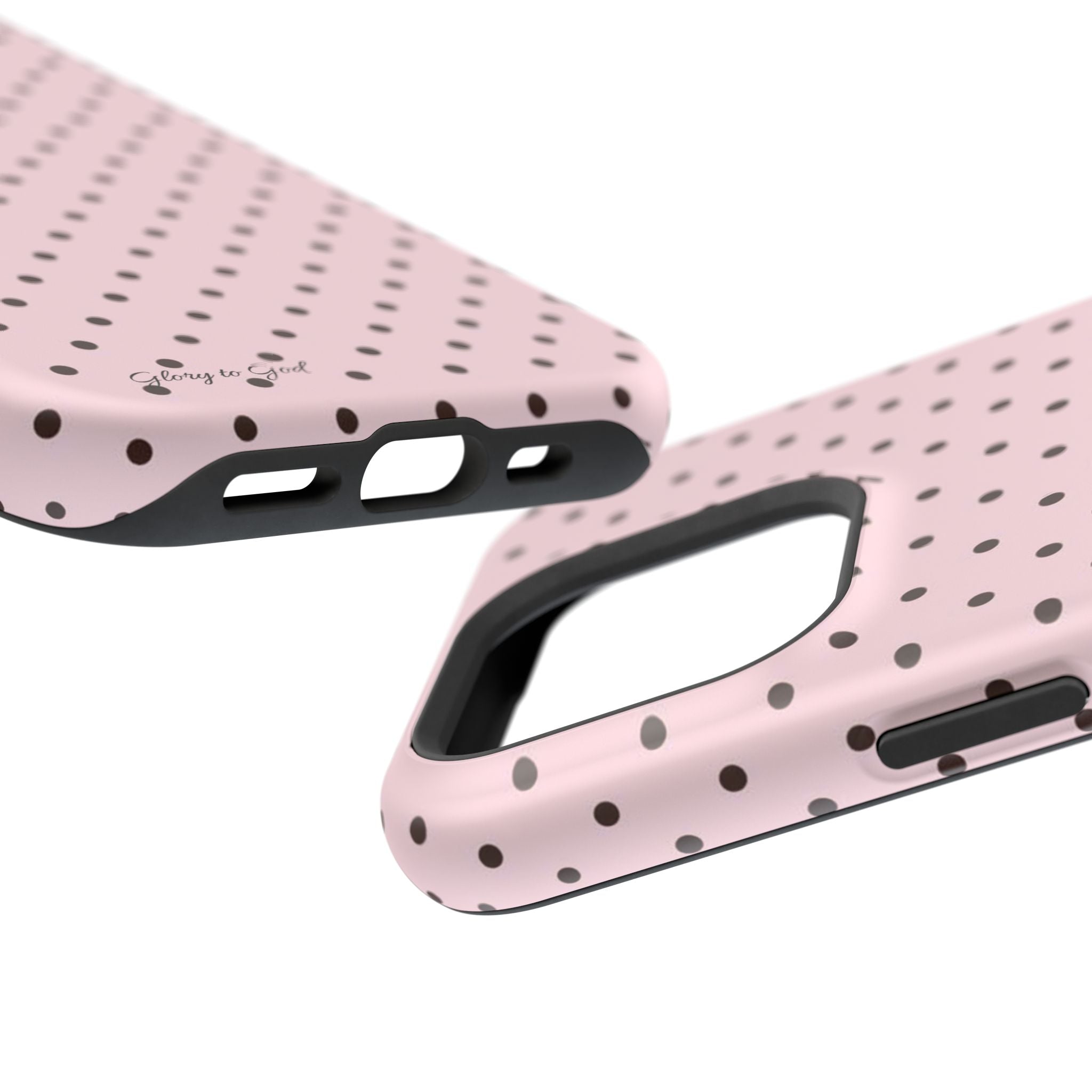 GLORY TO GOD Polka Dot Magnetic Phone Case — Impact-Resistant Protective Cover