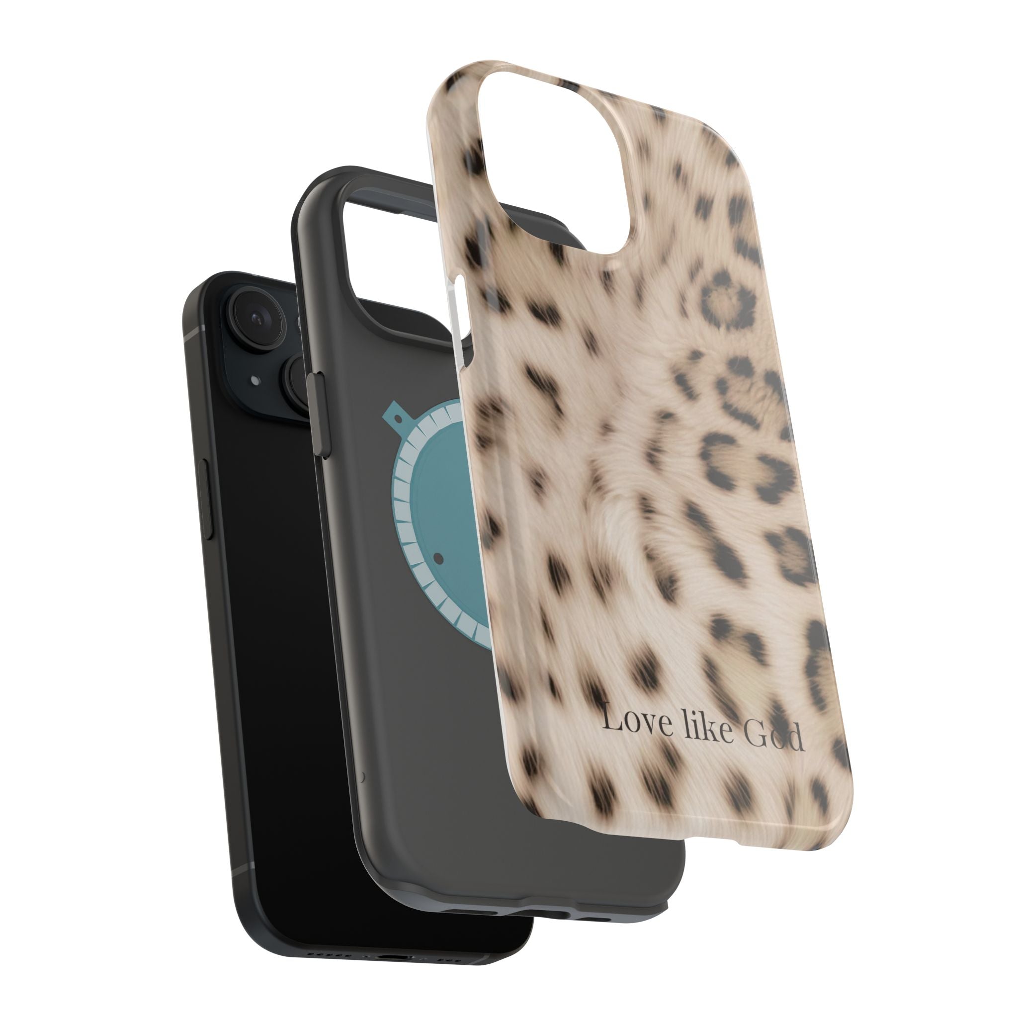 Leopard 'Love Like God' Magnetic Impact Phone Case