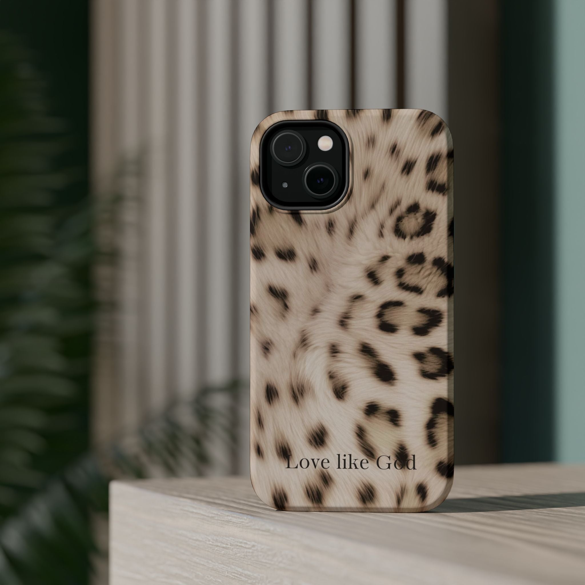 Leopard 'Love Like God' Magnetic Impact Phone Case