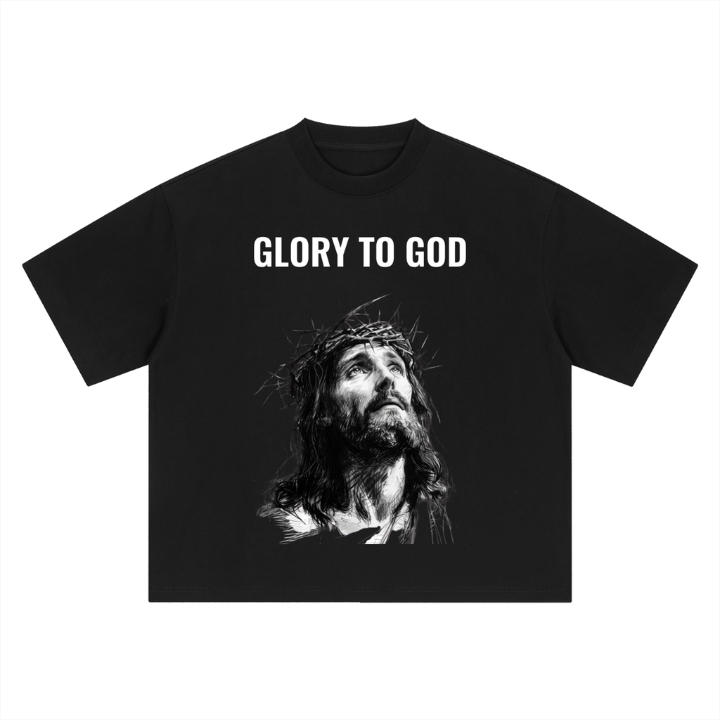 GLORY TO GOD Boxy Oversized T-Shirt