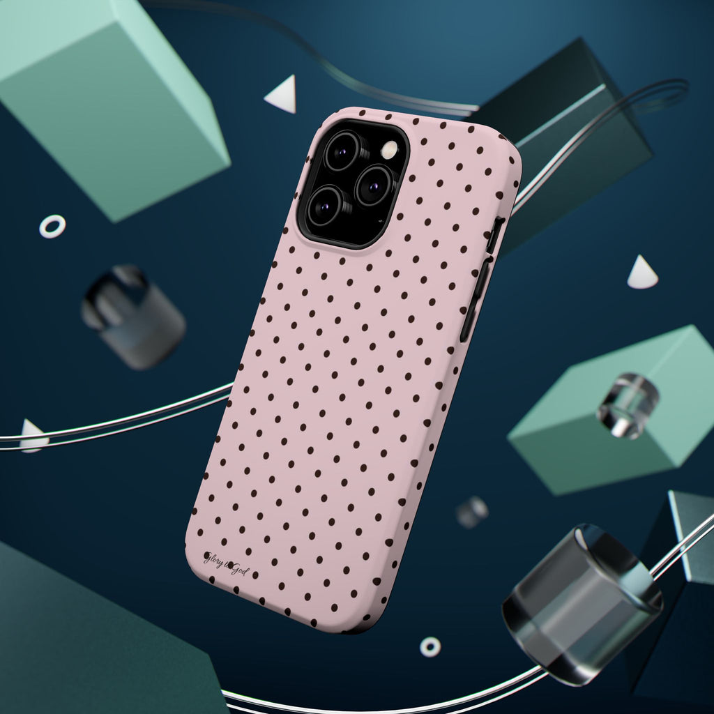 GLORY TO GOD Polka Dot Magnetic Phone Case — Impact-Resistant Protective Cover