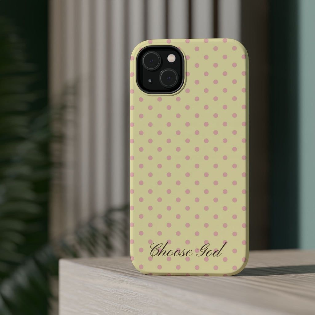 Choose God Polka Dot Magnetic Phone Case — Impact-Resistant iPhone Cover