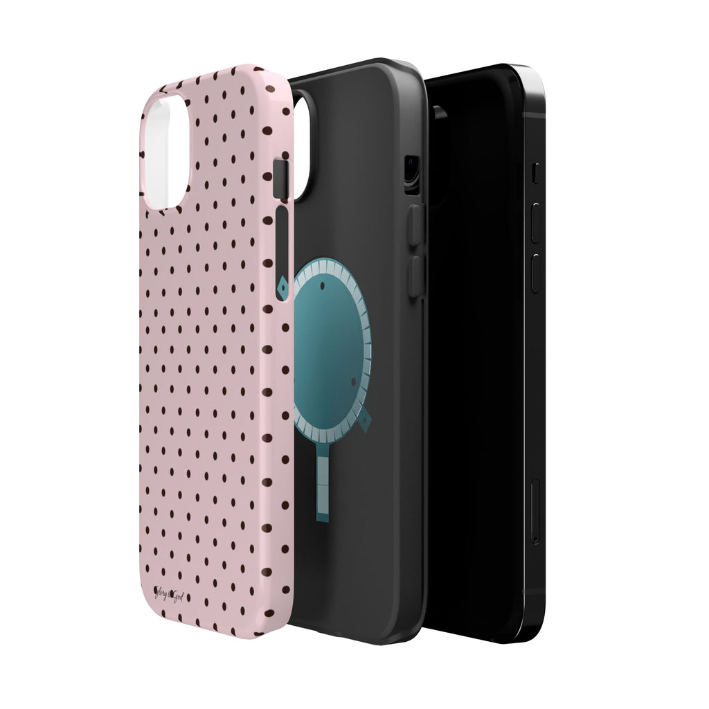 GLORY TO GOD Polka Dot Magnetic Phone Case — Impact-Resistant Protective Cover