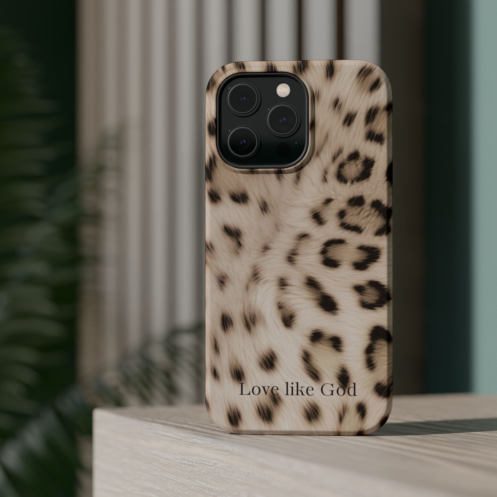 Leopard 'Love Like God' Magnetic Impact Phone Case