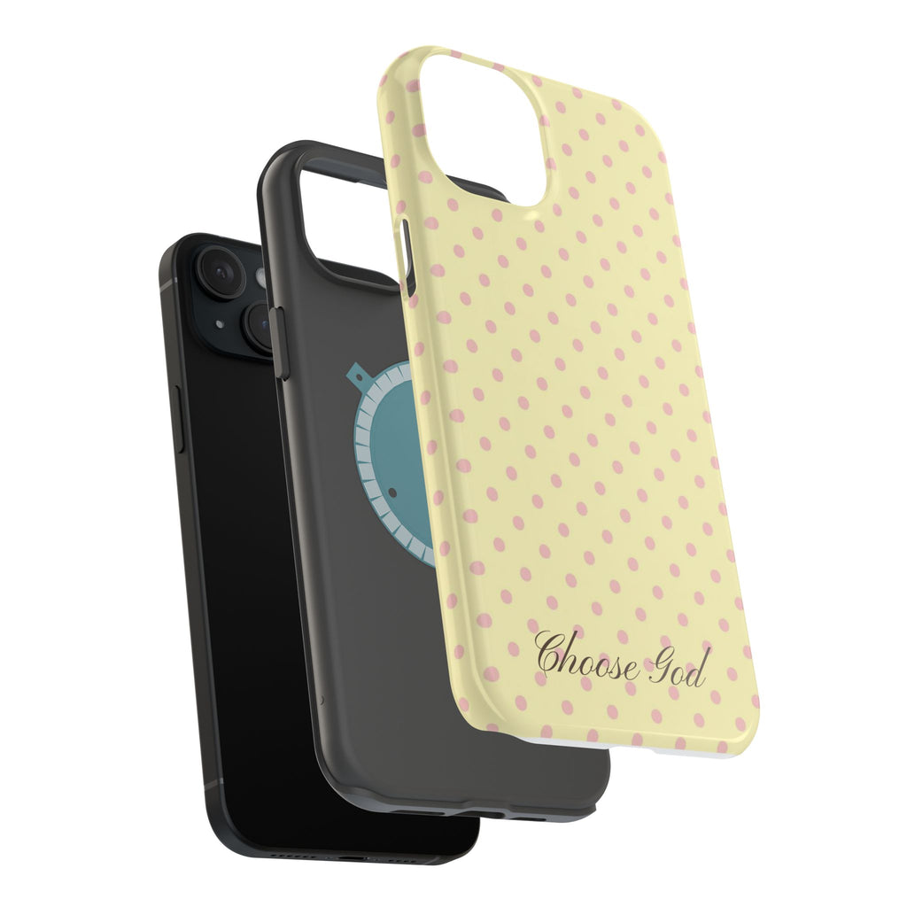 Choose God Polka Dot Magnetic Phone Case — Impact-Resistant iPhone Cover