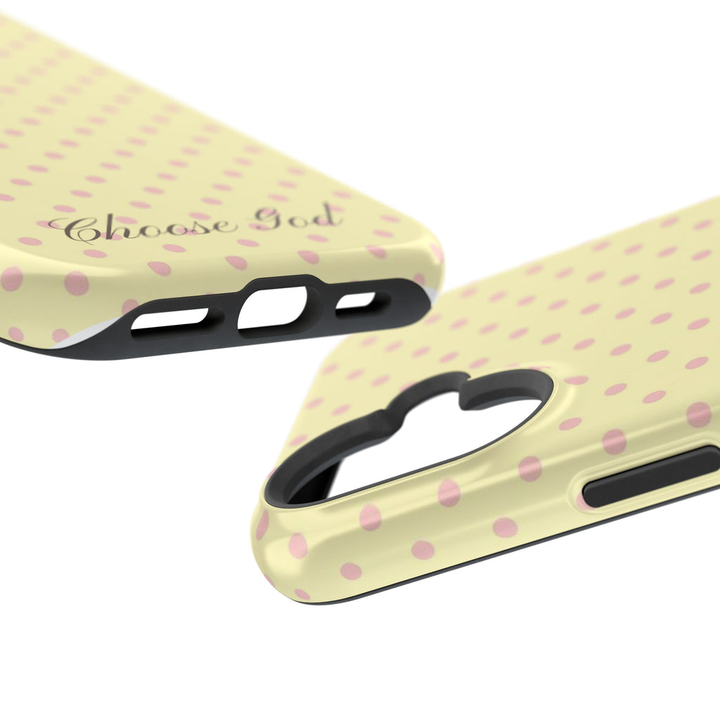 Choose God Polka Dot Magnetic Phone Case — Impact-Resistant iPhone Cover